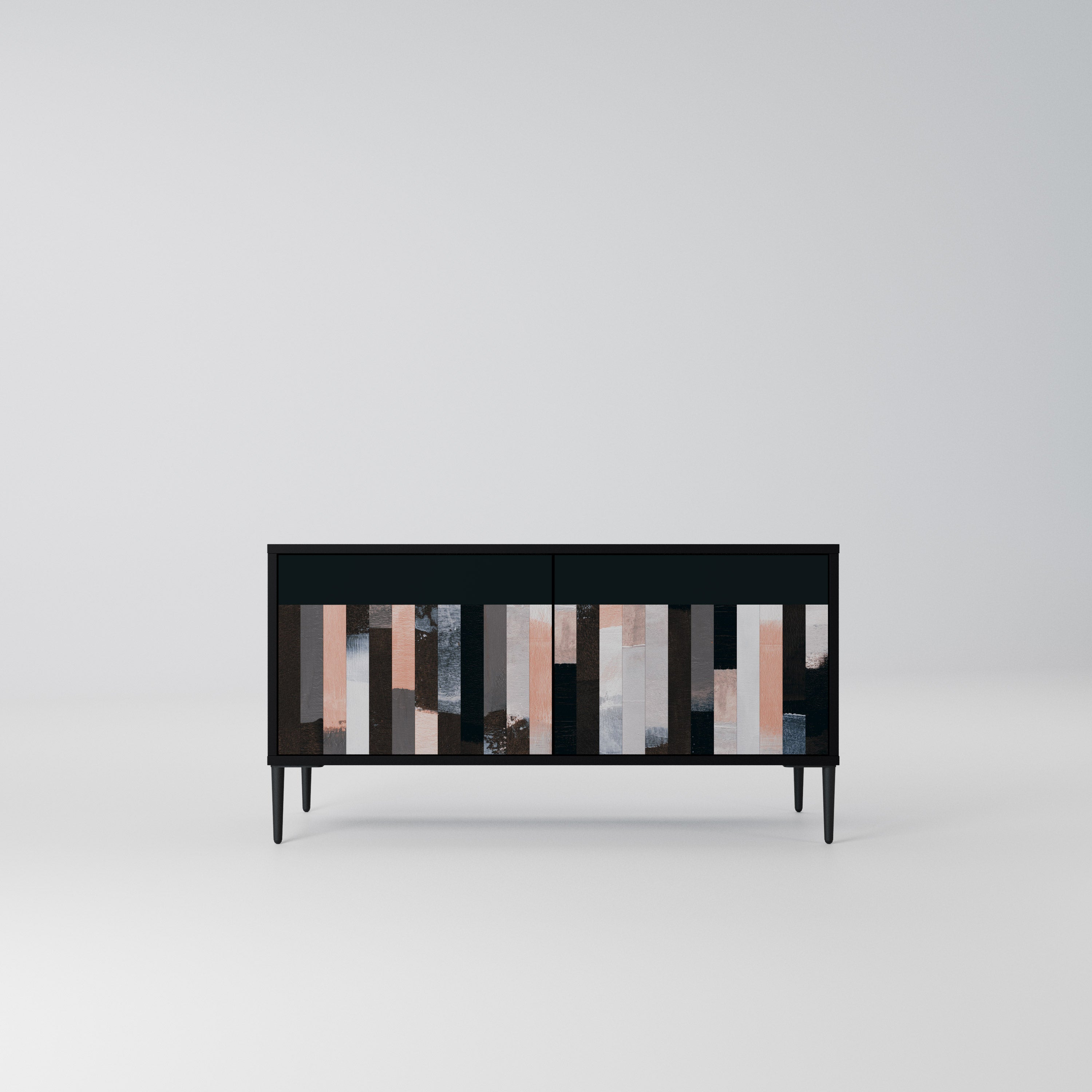 COLLAGE OF RECTANGLES Kompaktowa szafka RTV 2-drzwiowa
