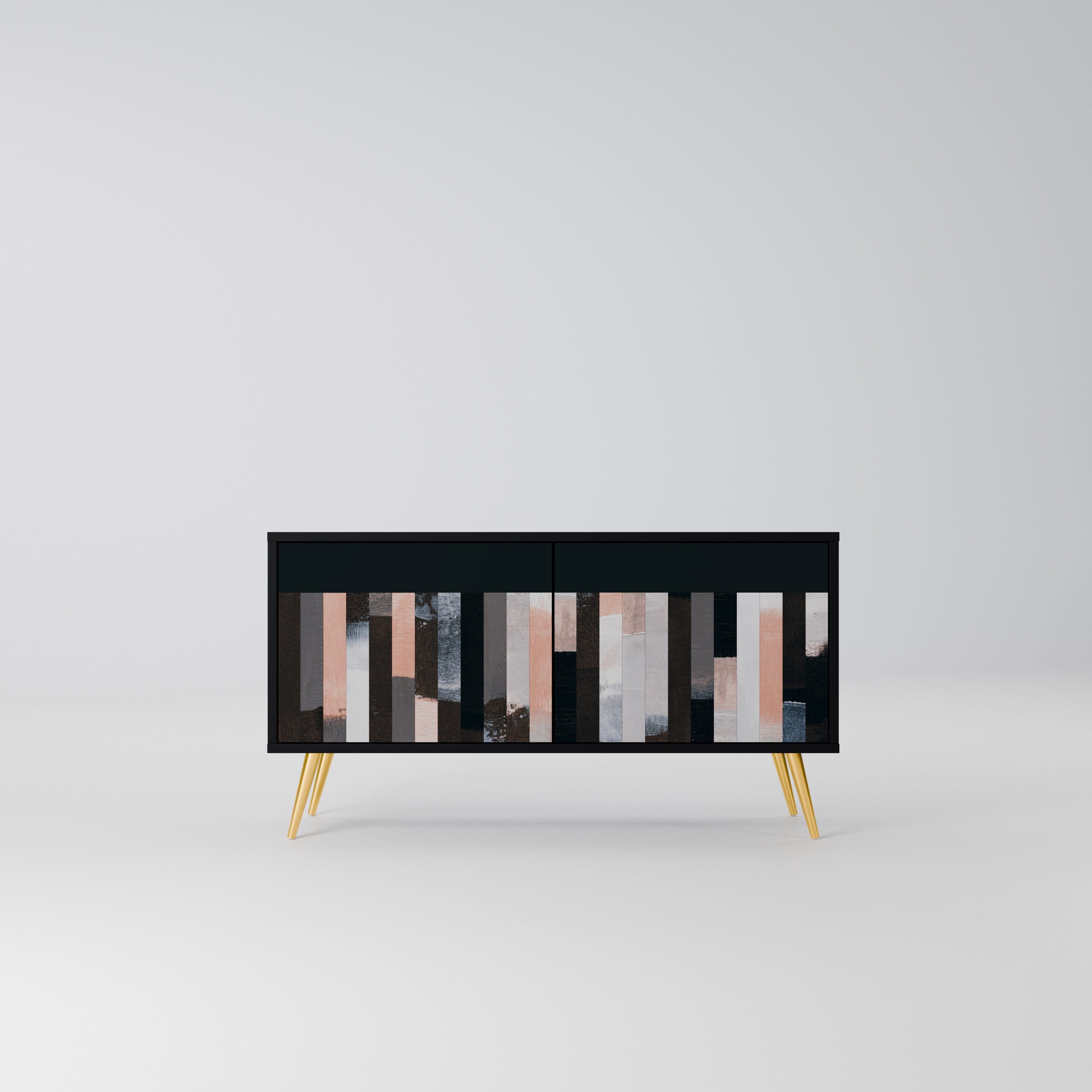 COLLAGE OF RECTANGLES Kompaktowa szafka RTV 2-drzwiowa