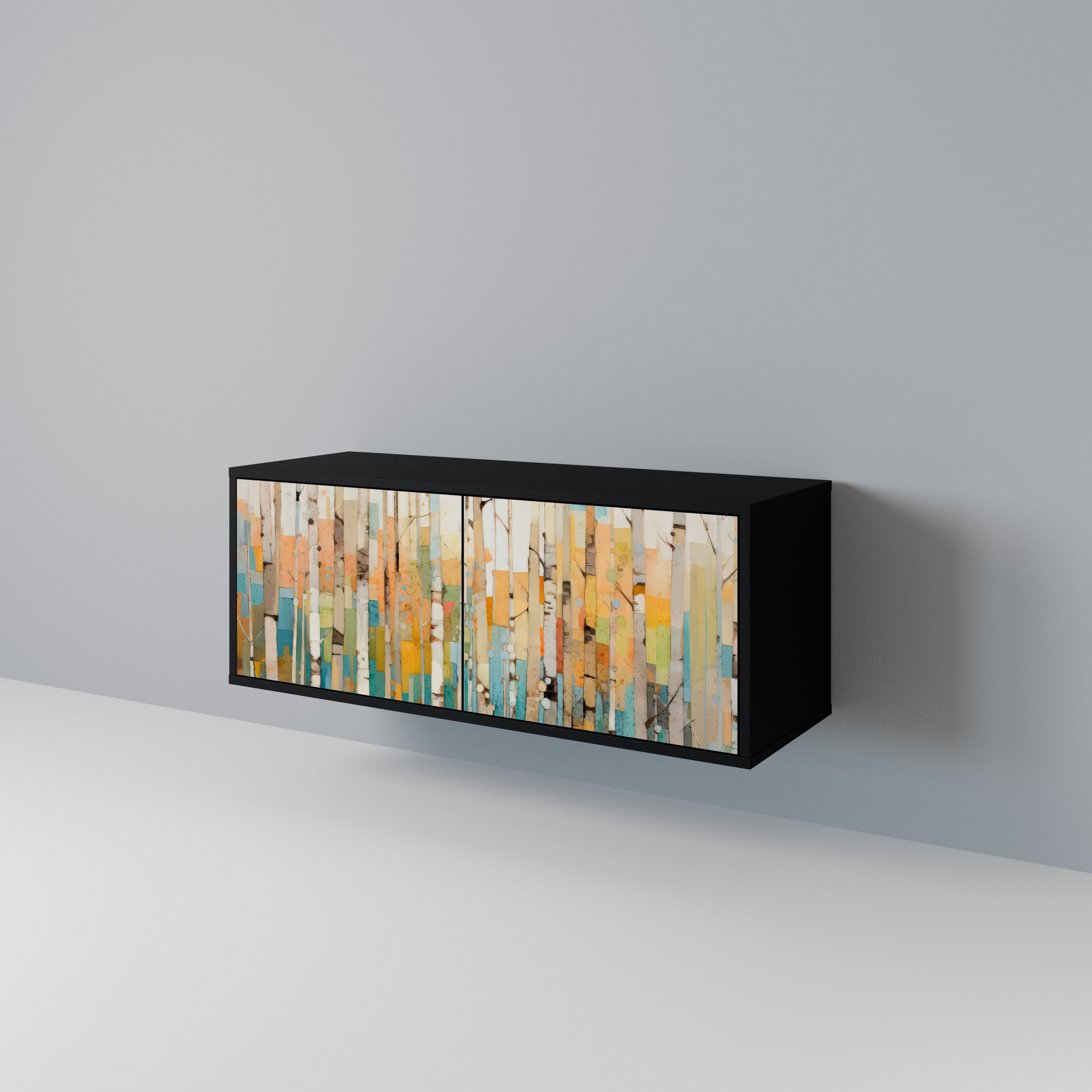 BIRCH KALEIDOSCOPE Kompaktowa szafka RTV 2-drzwiowa
