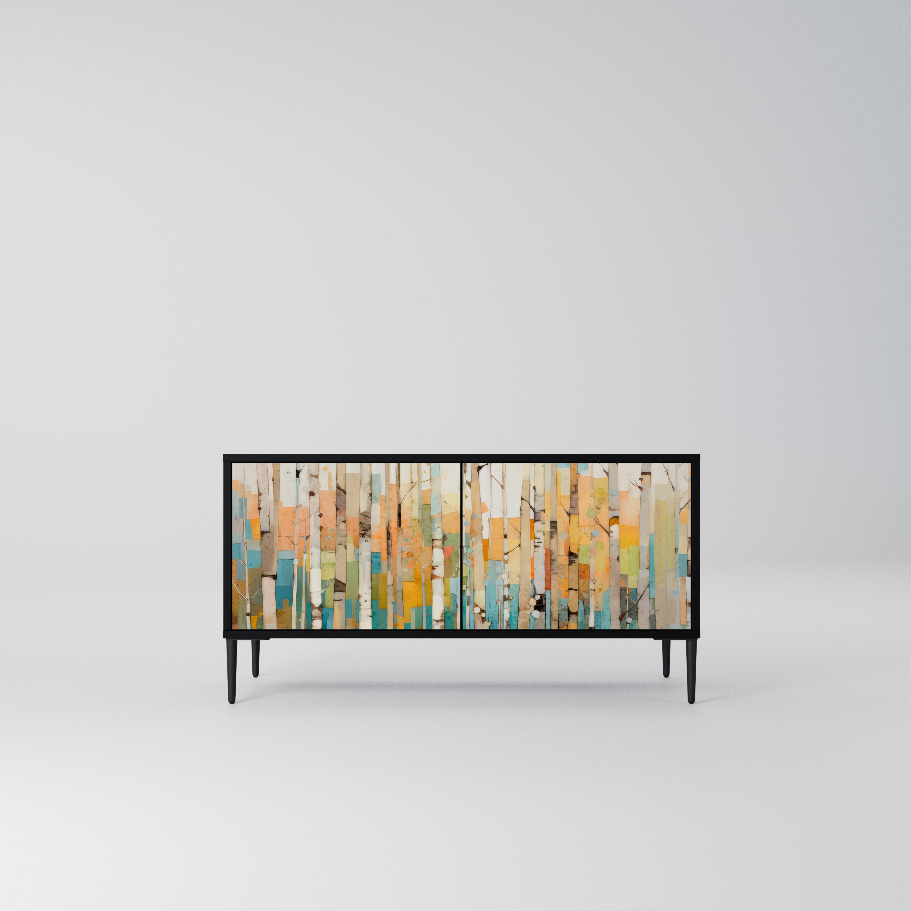 BIRCH KALEIDOSCOPE Kompaktowa szafka RTV 2-drzwiowa
