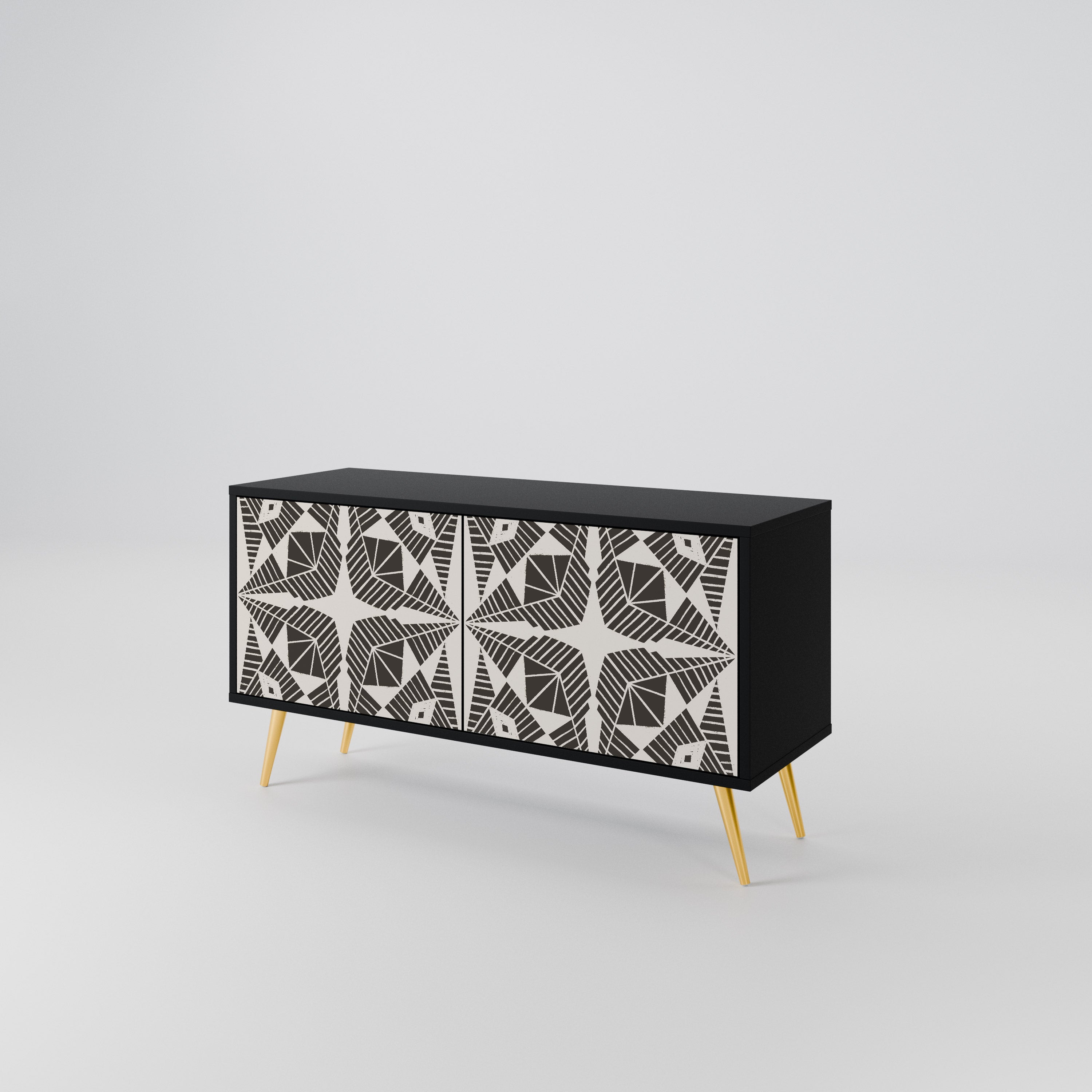 MONOCHROME NEXUS Kompaktowa szafka RTV 2-drzwiowa