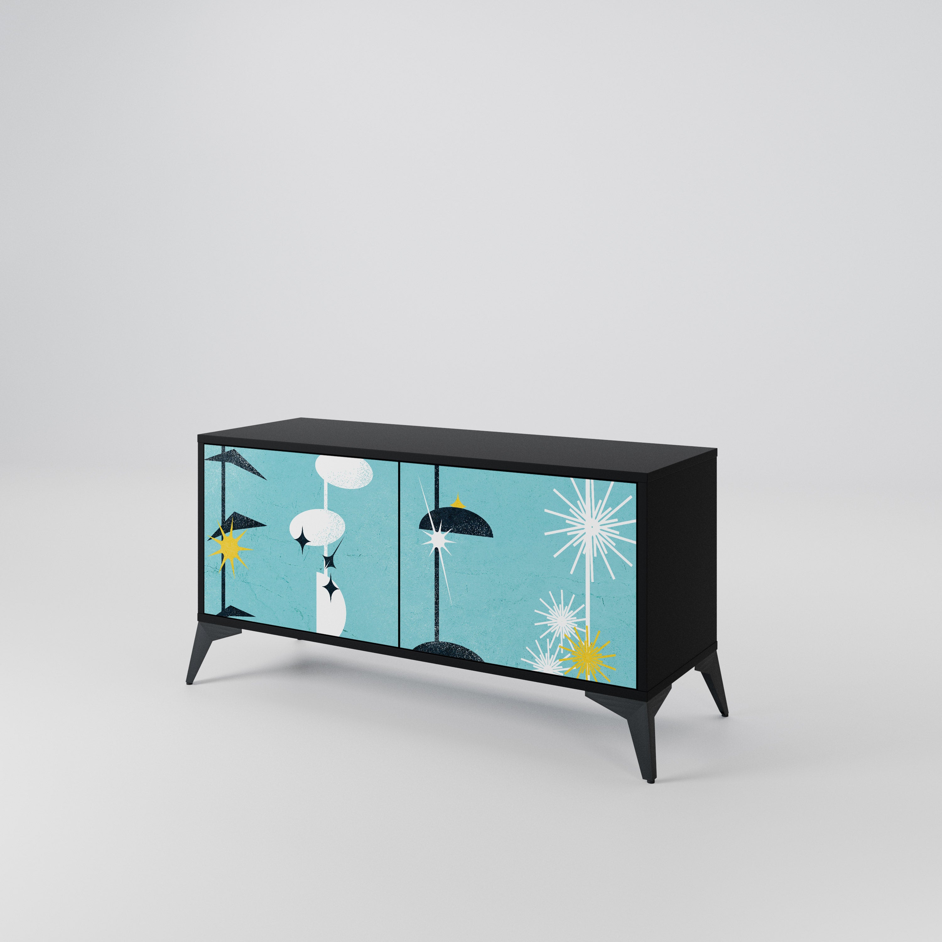 PATHS TO HAPPINESS Kompaktowa szafka RTV 2-drzwiowa