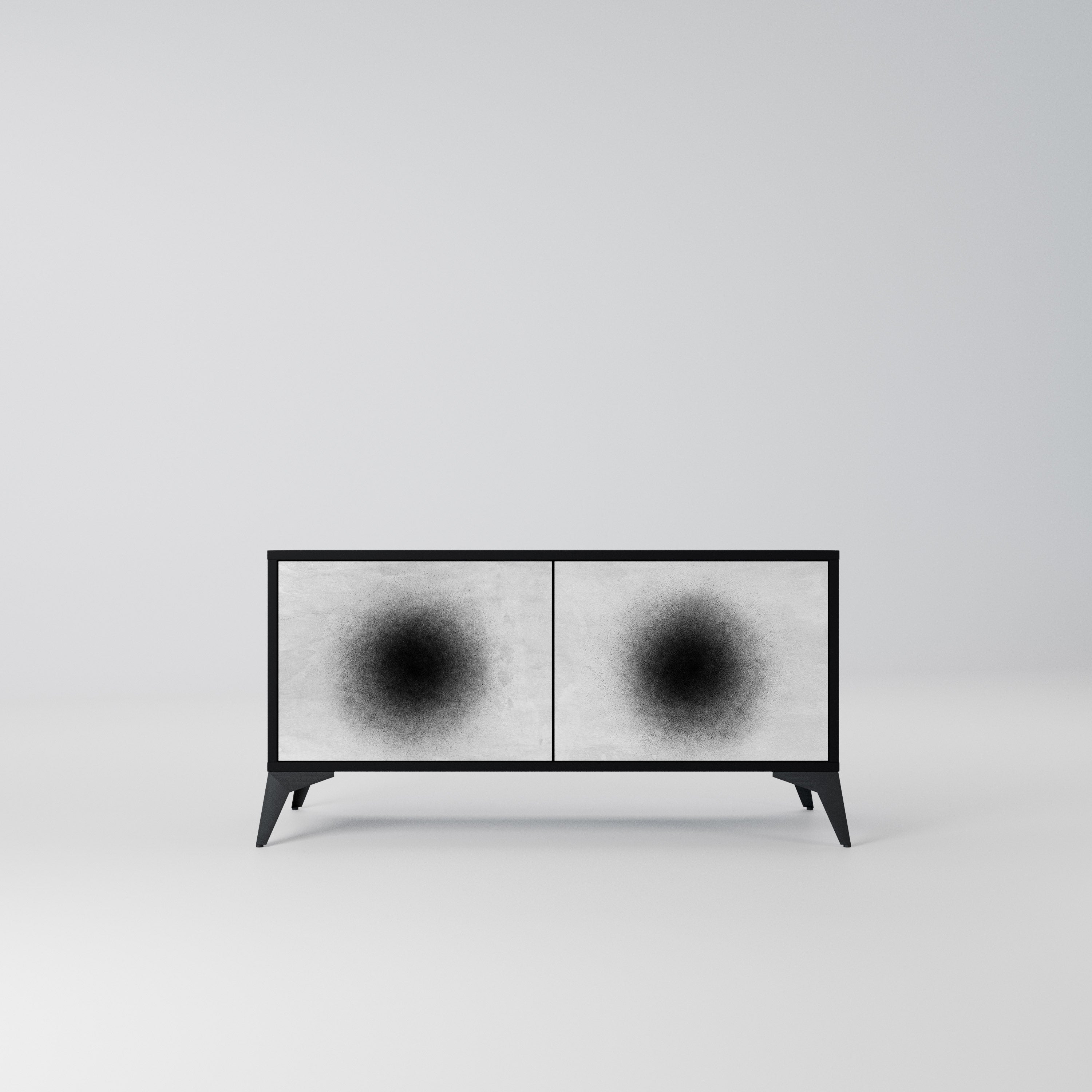 BLACK HOLE Kompaktowa szafka RTV 2-drzwiowa