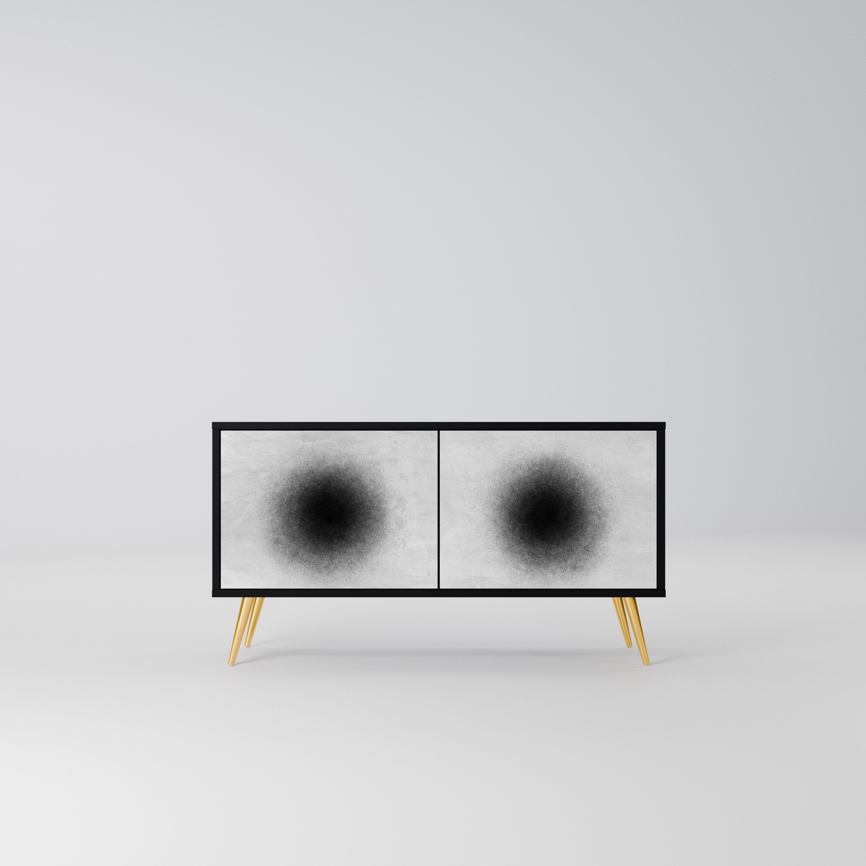 BLACK HOLE Kompaktowa szafka RTV 2-drzwiowa