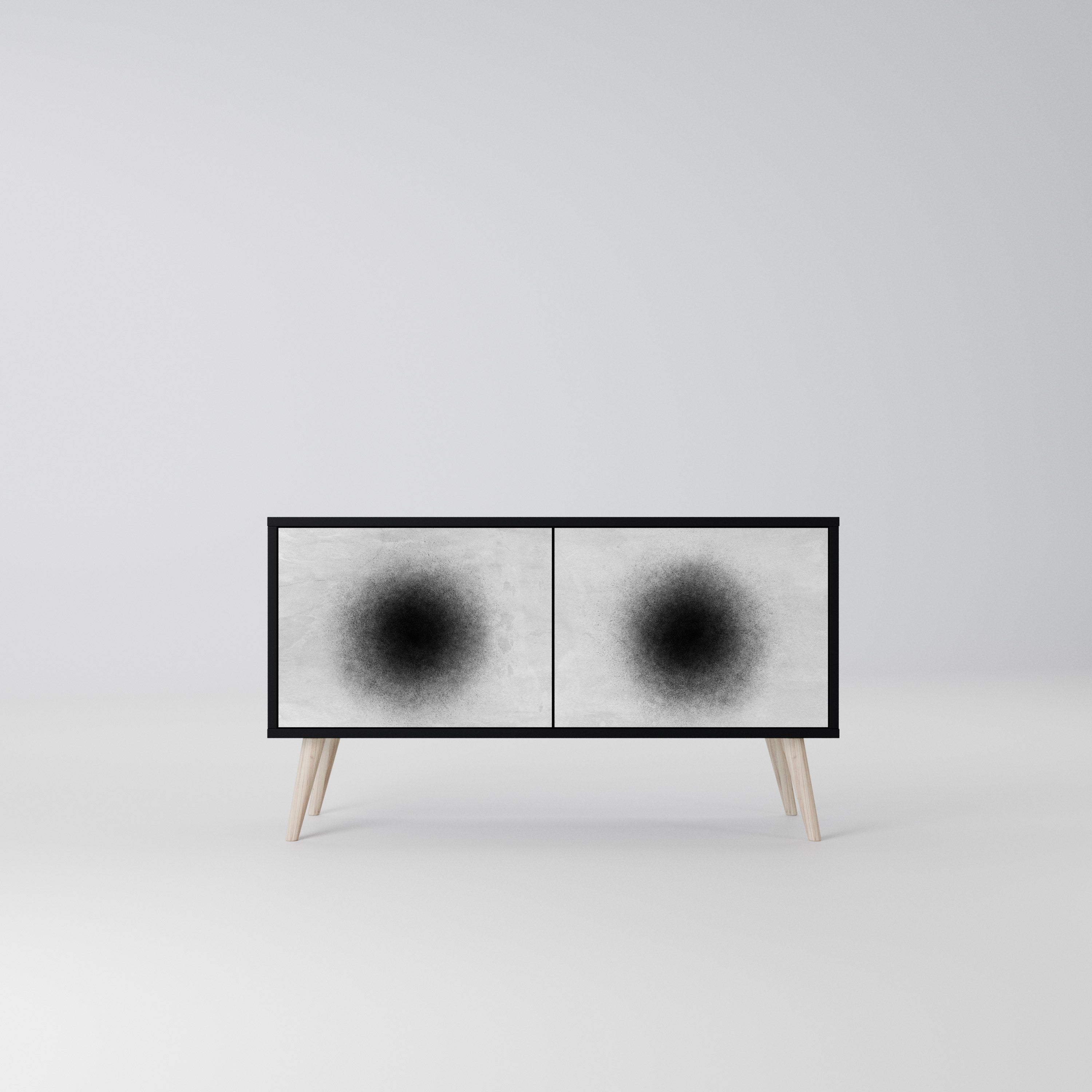 BLACK HOLE Kompaktowa szafka RTV 2-drzwiowa