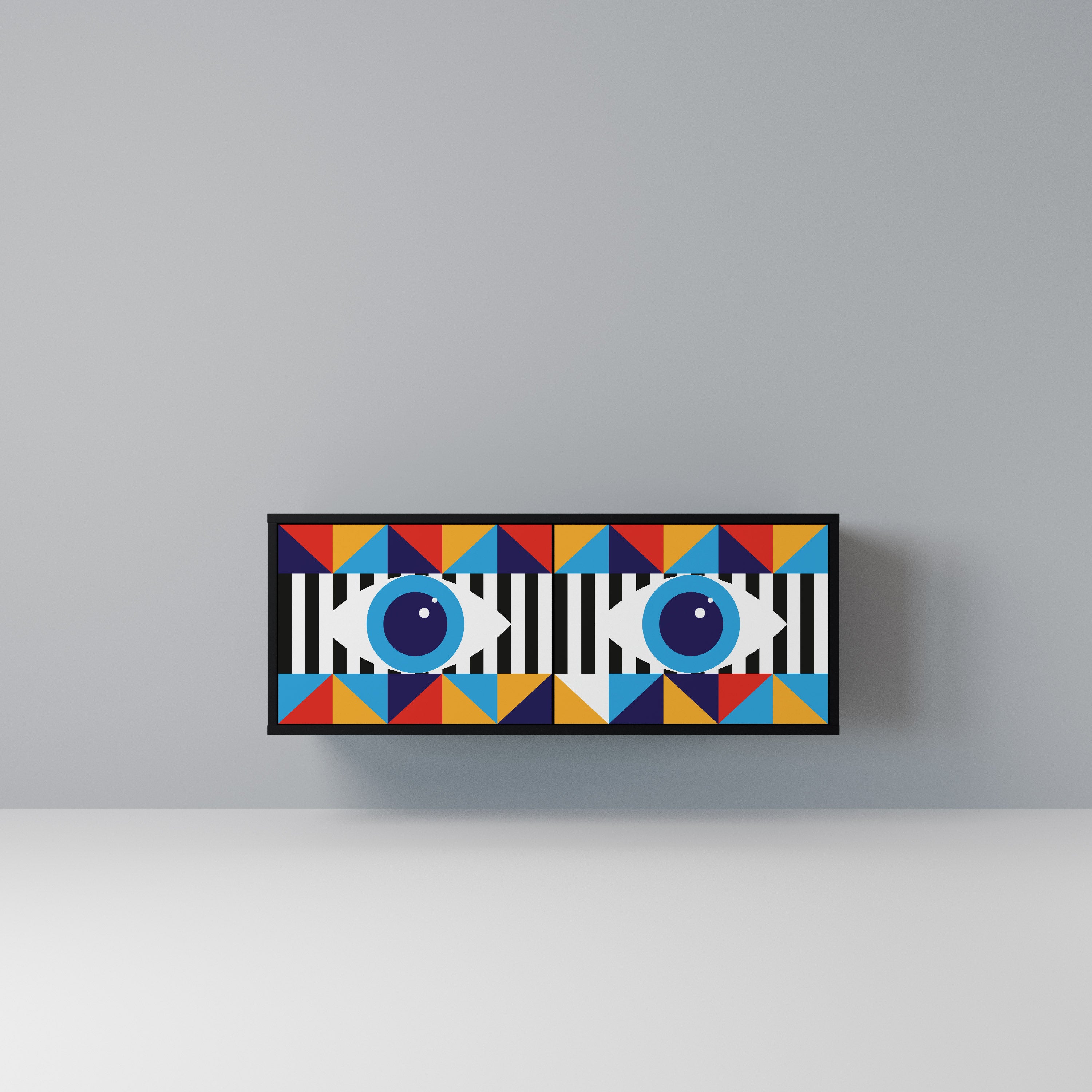 ABSTRACTION AND GEOMETRY Kompaktowa szafka RTV 2-drzwiowa
