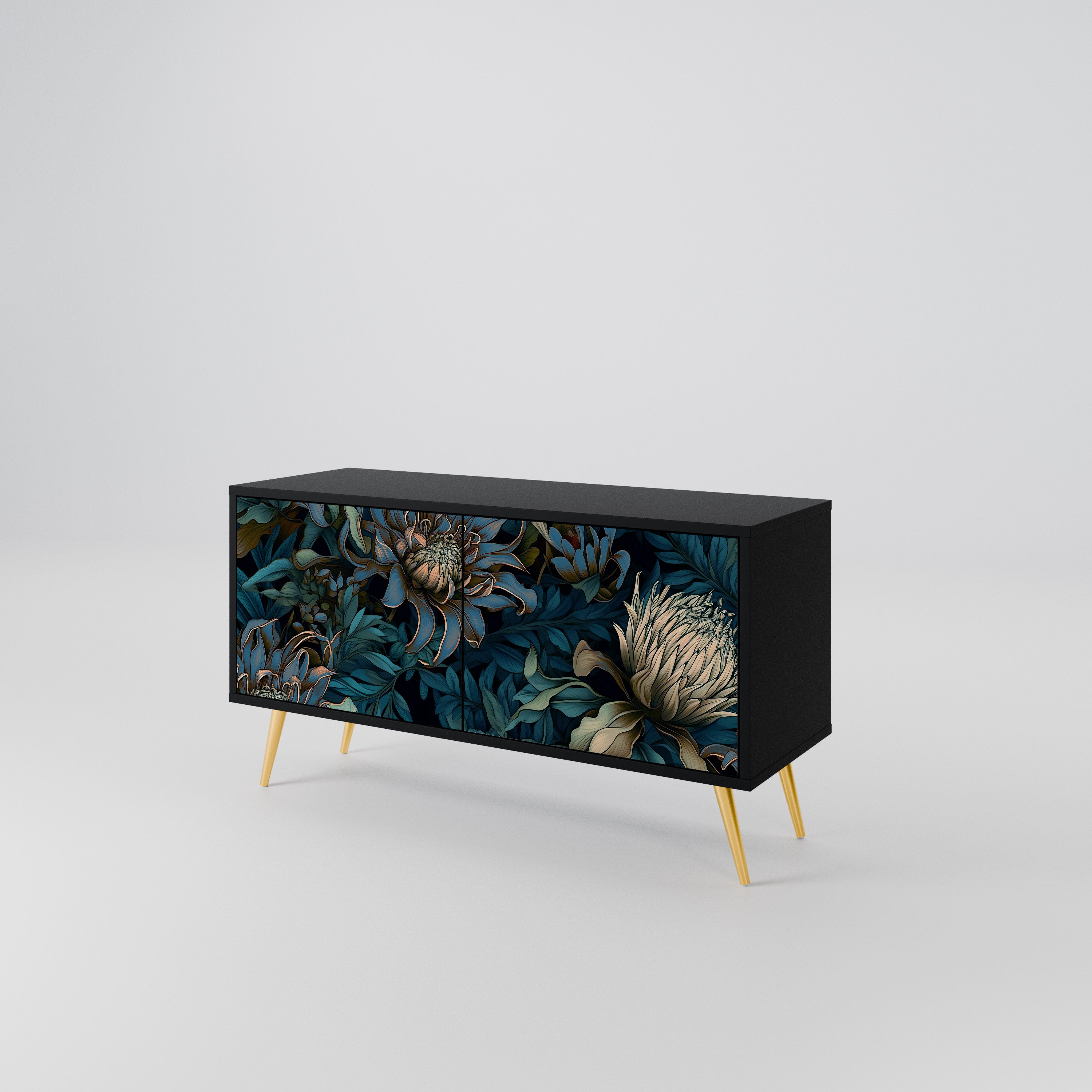 TWILIGHT BLOOM Kompaktowa szafka RTV 2-drzwiowa