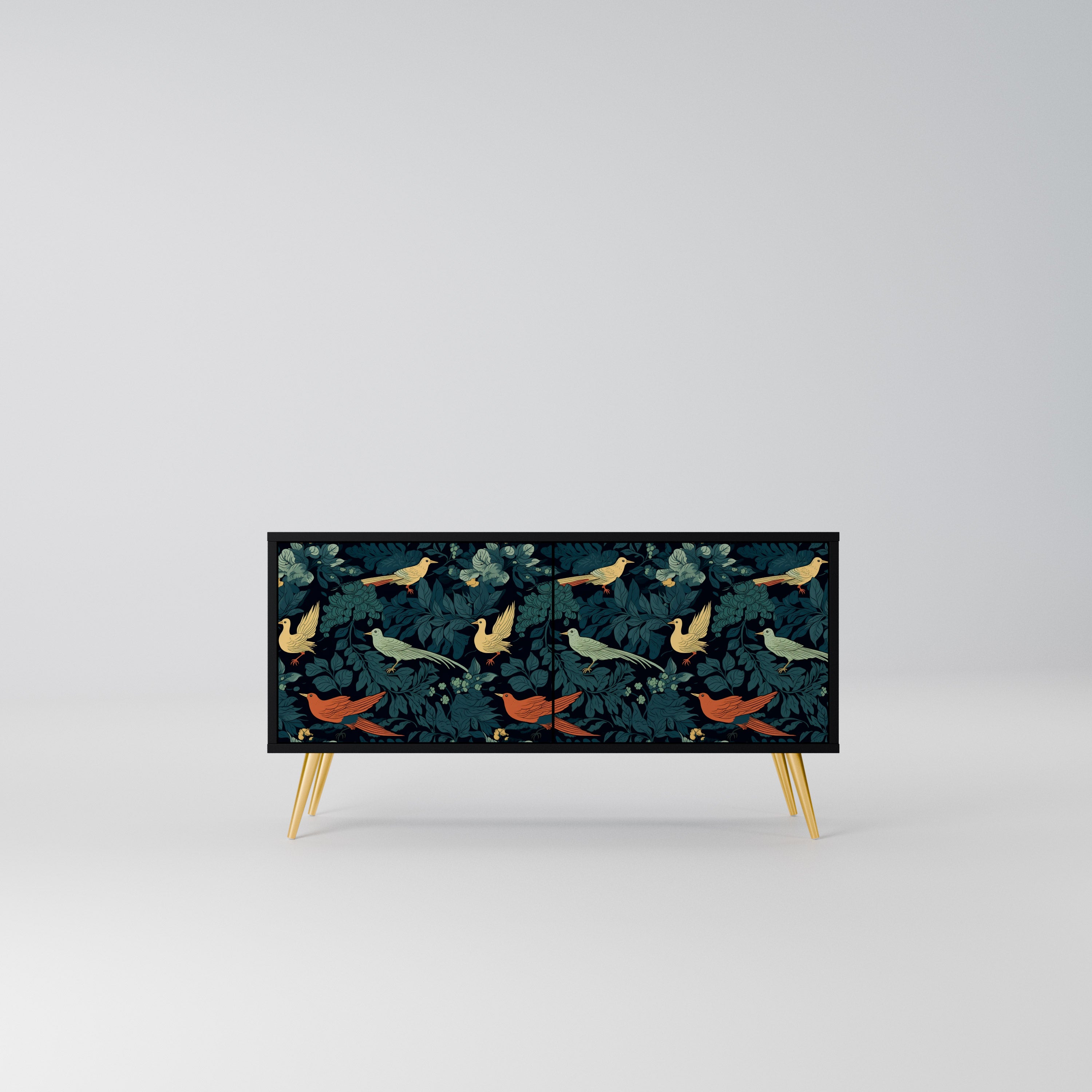 FOWL ORNAMENT Kompaktowa szafka RTV 2-drzwiowa