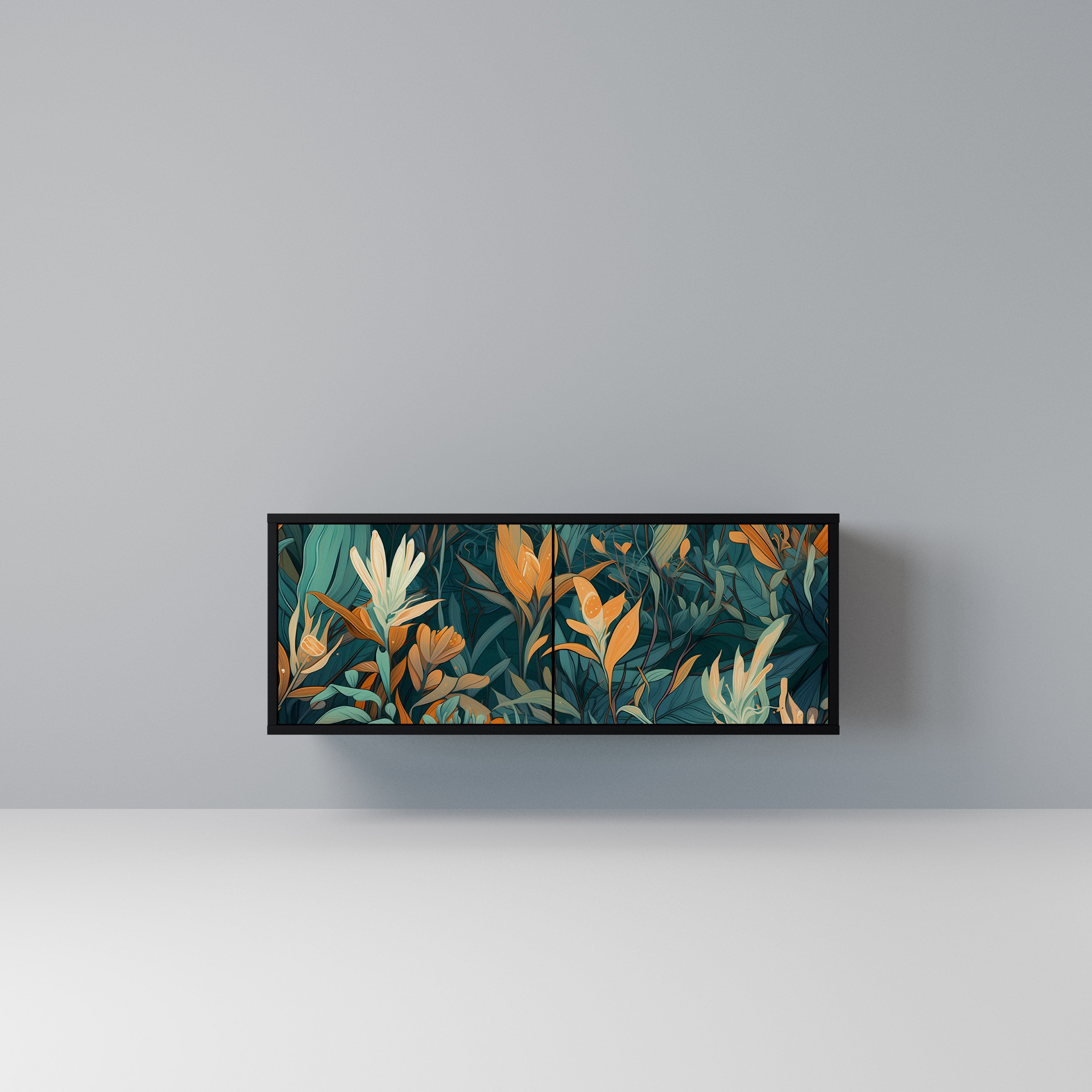FLORAL SERENITY Kompaktowa szafka RTV 2-drzwiowa