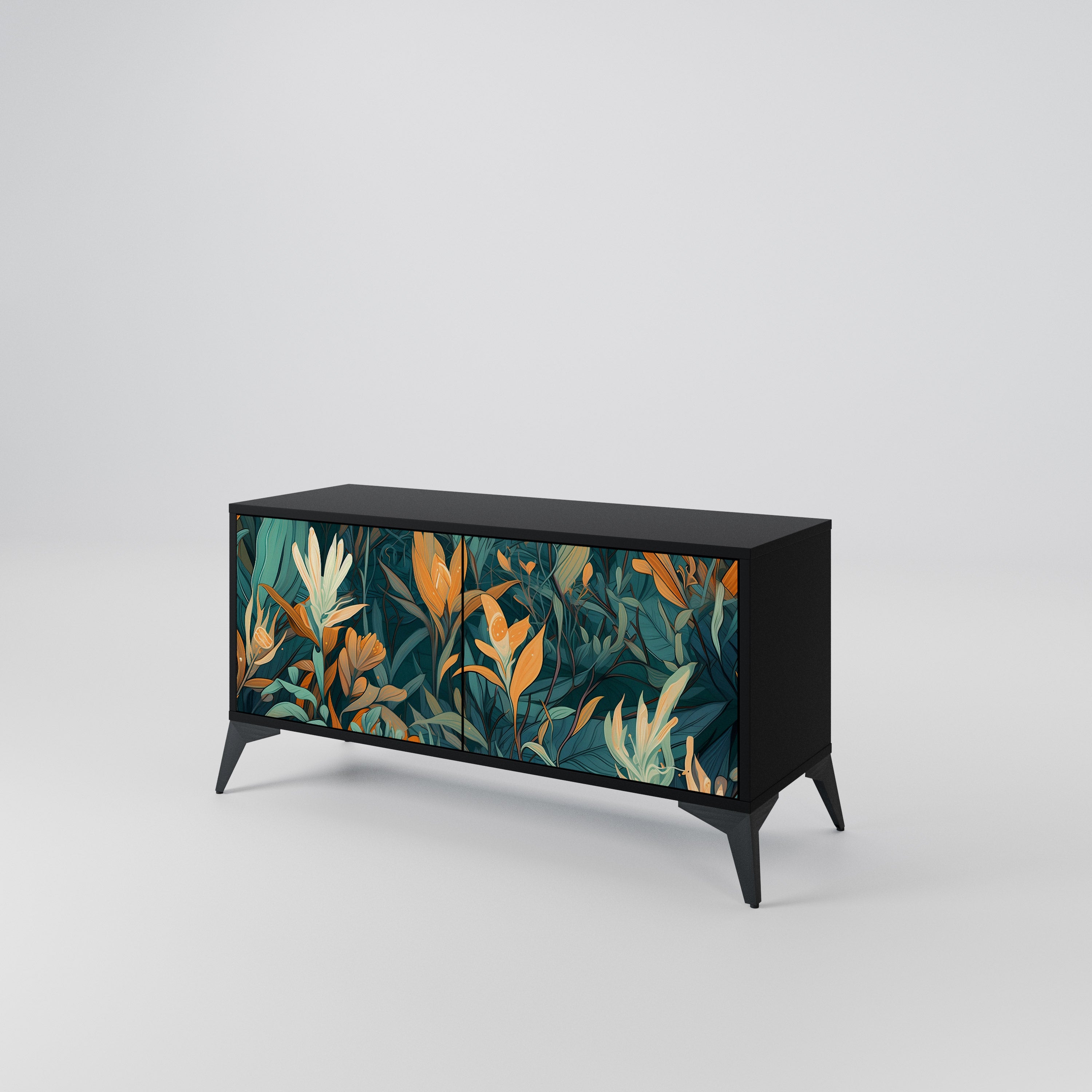 FLORAL SERENITY Kompaktowa szafka RTV 2-drzwiowa