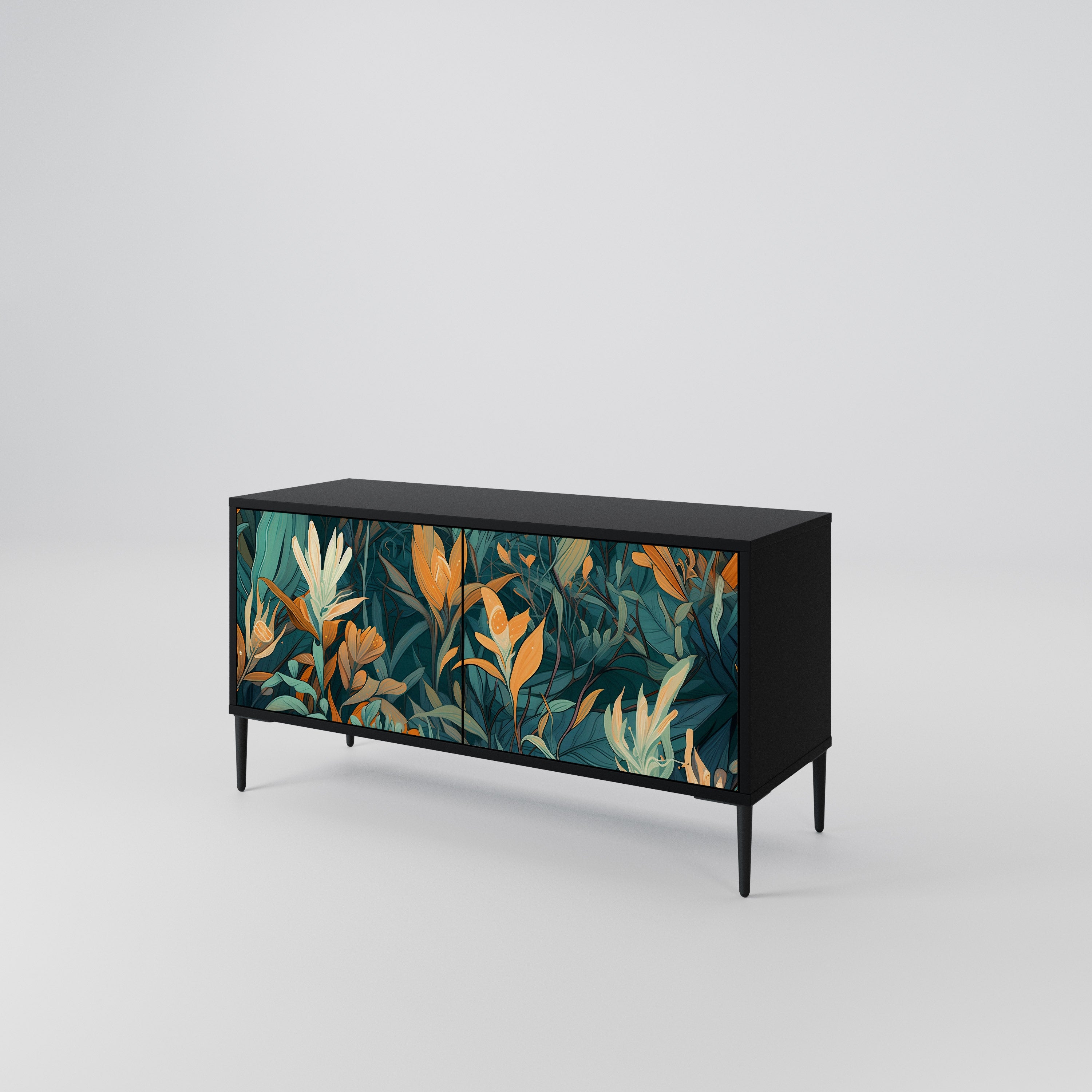 FLORAL SERENITY Kompaktowa szafka RTV 2-drzwiowa