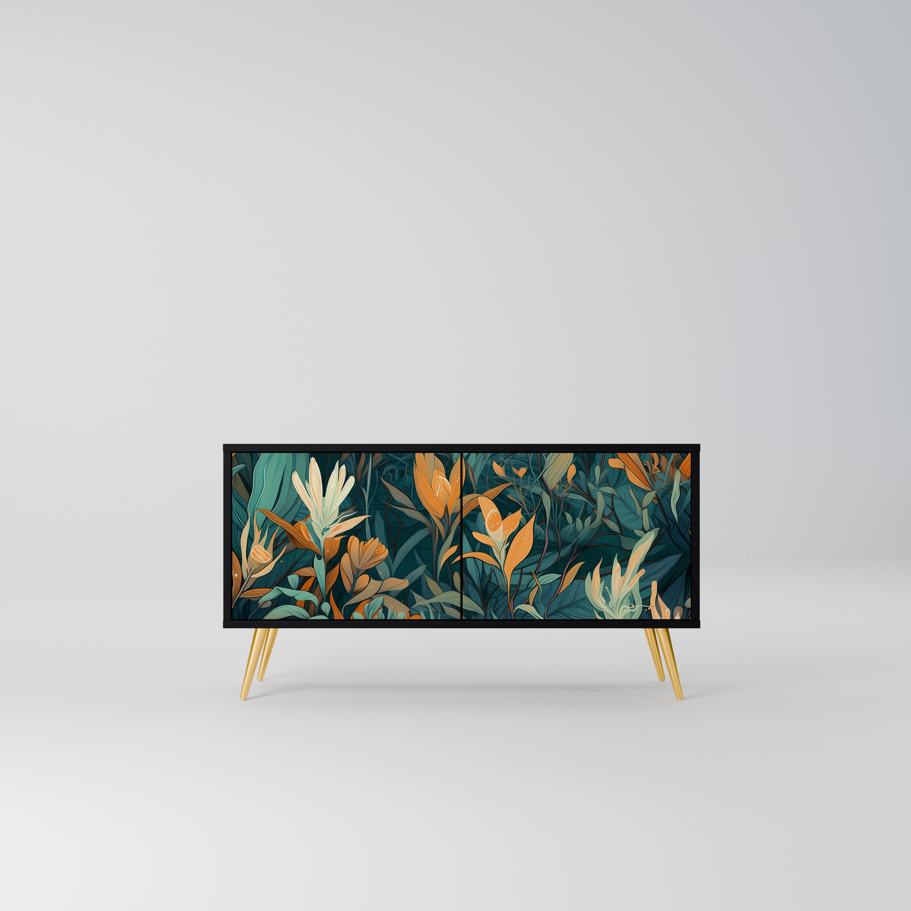 FLORAL SERENITY Kompaktowa szafka RTV 2-drzwiowa