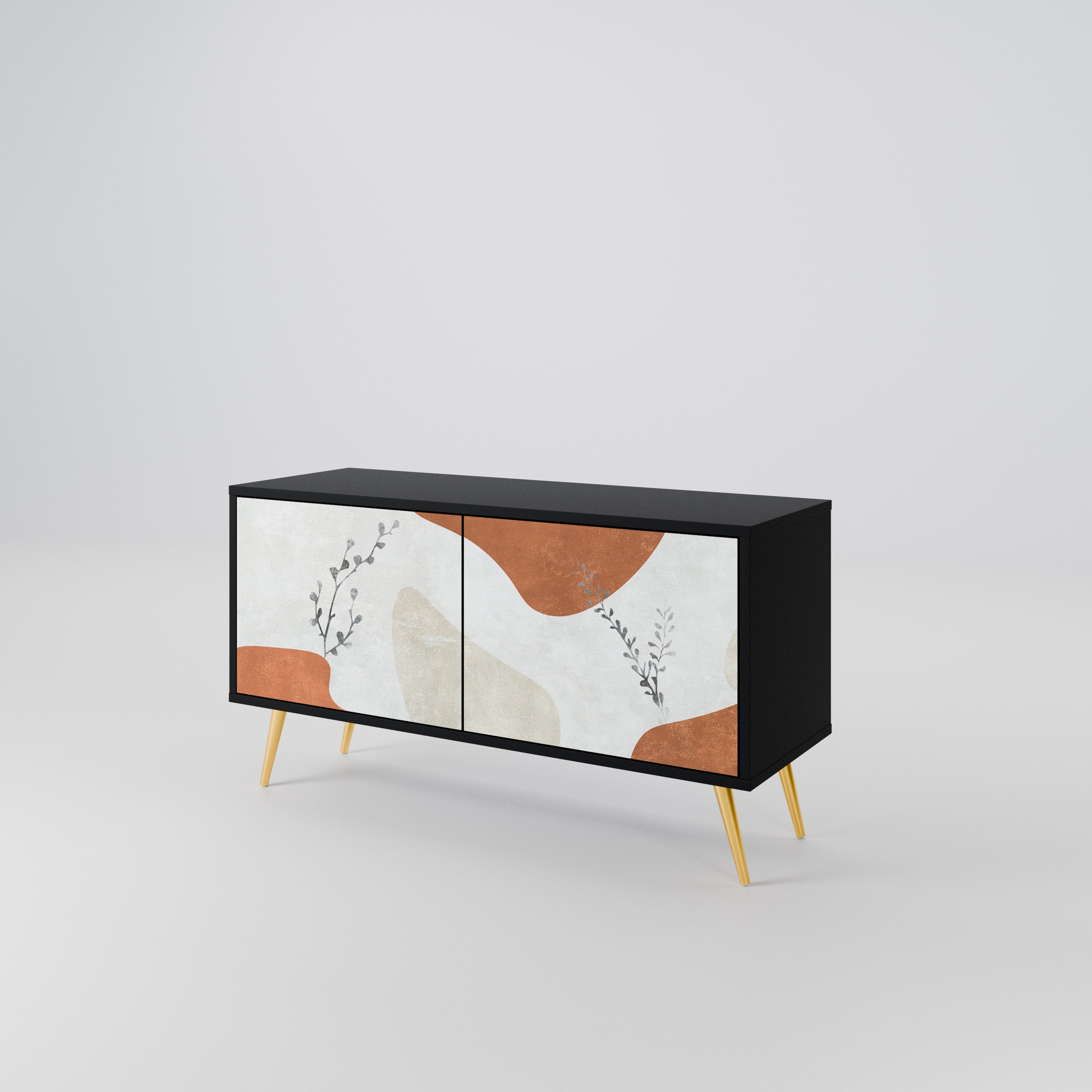 TRANQUIL TWIG Kompaktowa szafka RTV 2-drzwiowa
