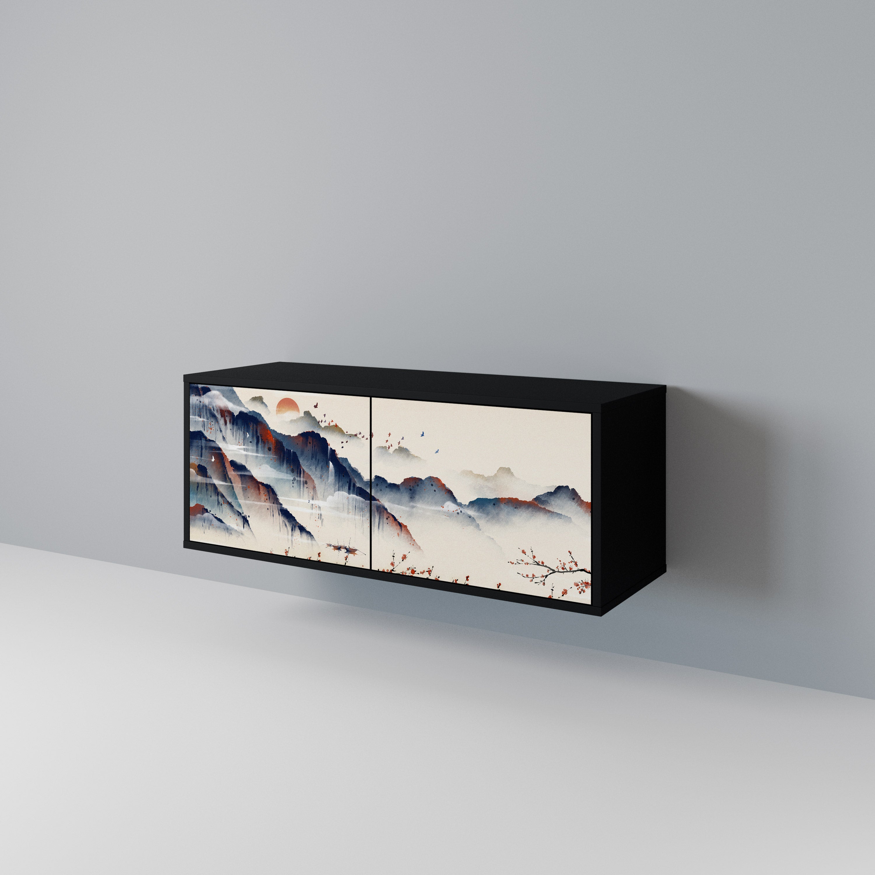 JAPANESE LANDSCAPE Kompaktowa szafka RTV 2-drzwiowa