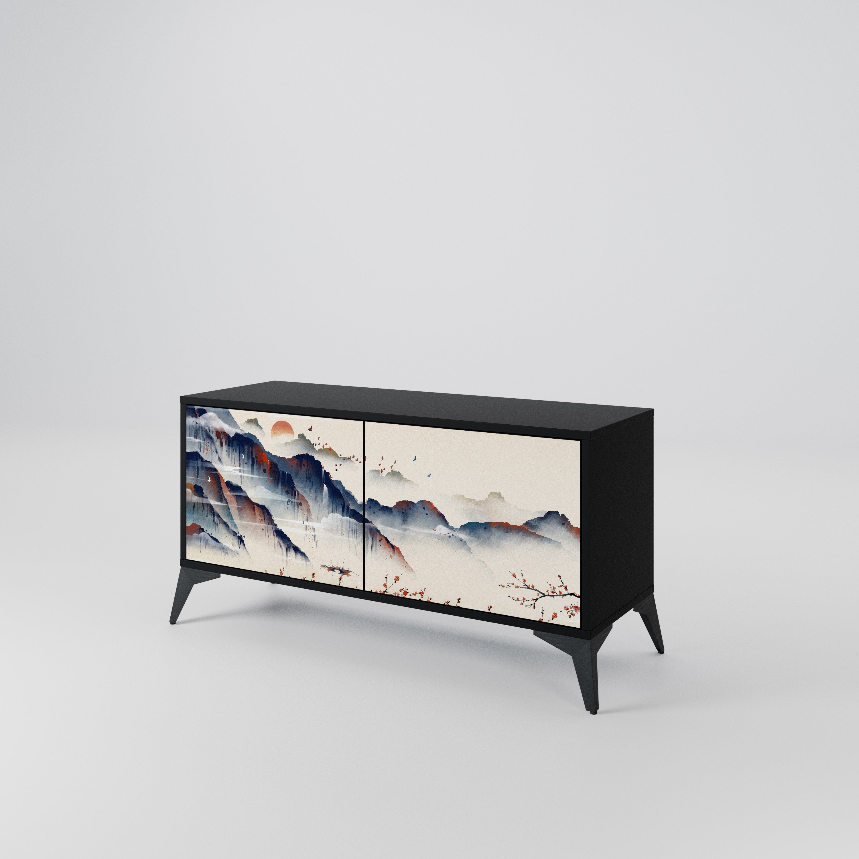 JAPANESE LANDSCAPE Kompaktowa szafka RTV 2-drzwiowa