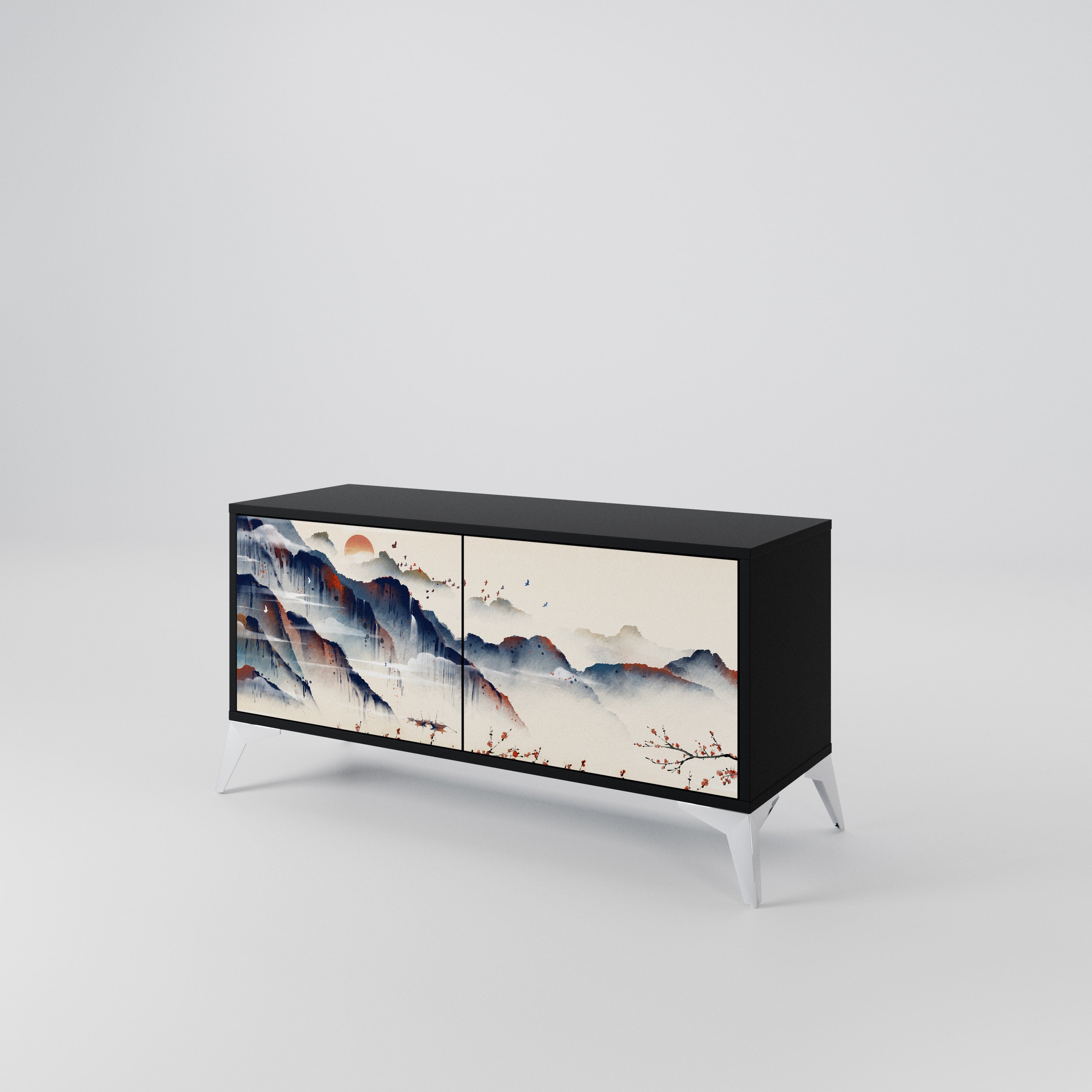 JAPANESE LANDSCAPE Kompaktowa szafka RTV 2-drzwiowa