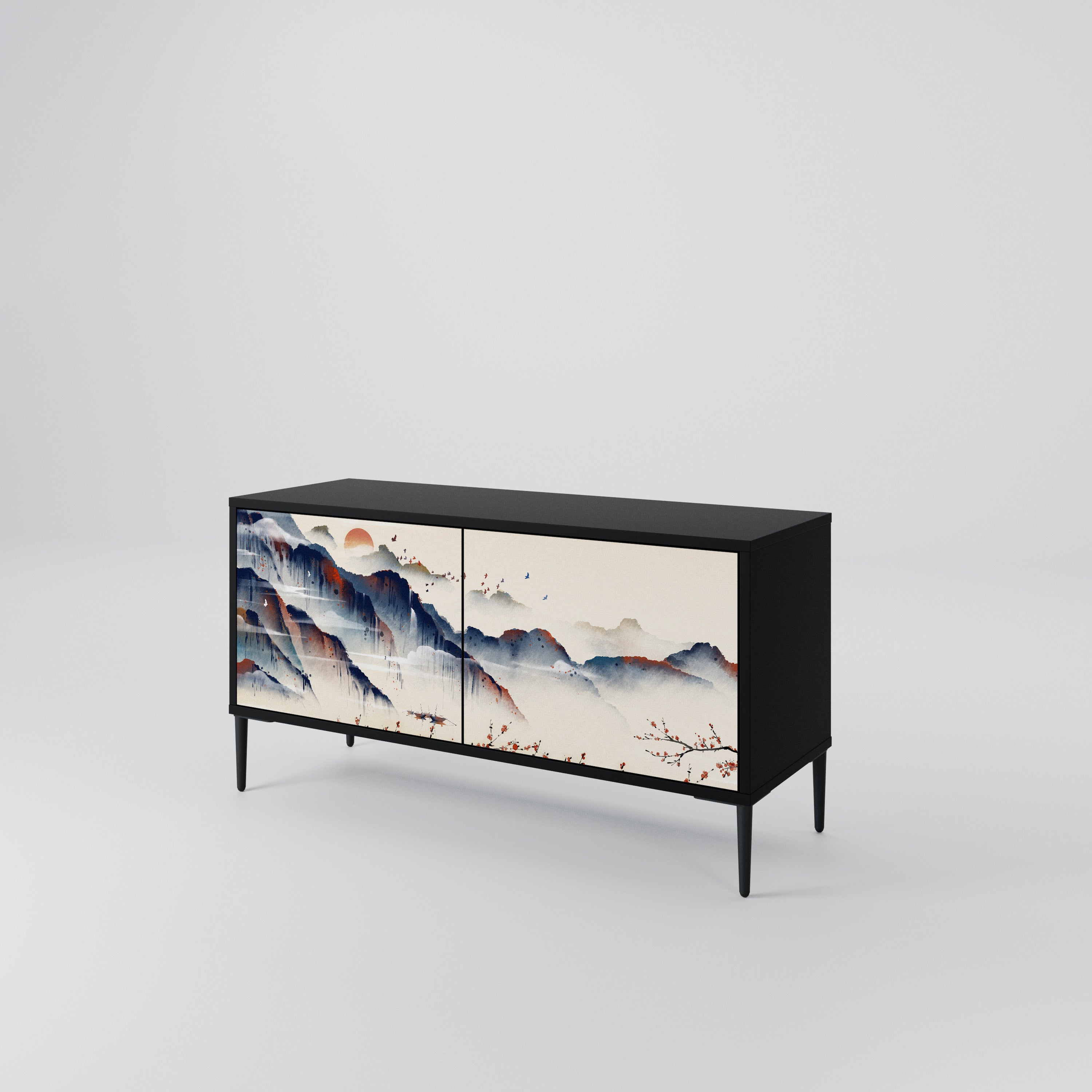JAPANESE LANDSCAPE Kompaktowa szafka RTV 2-drzwiowa