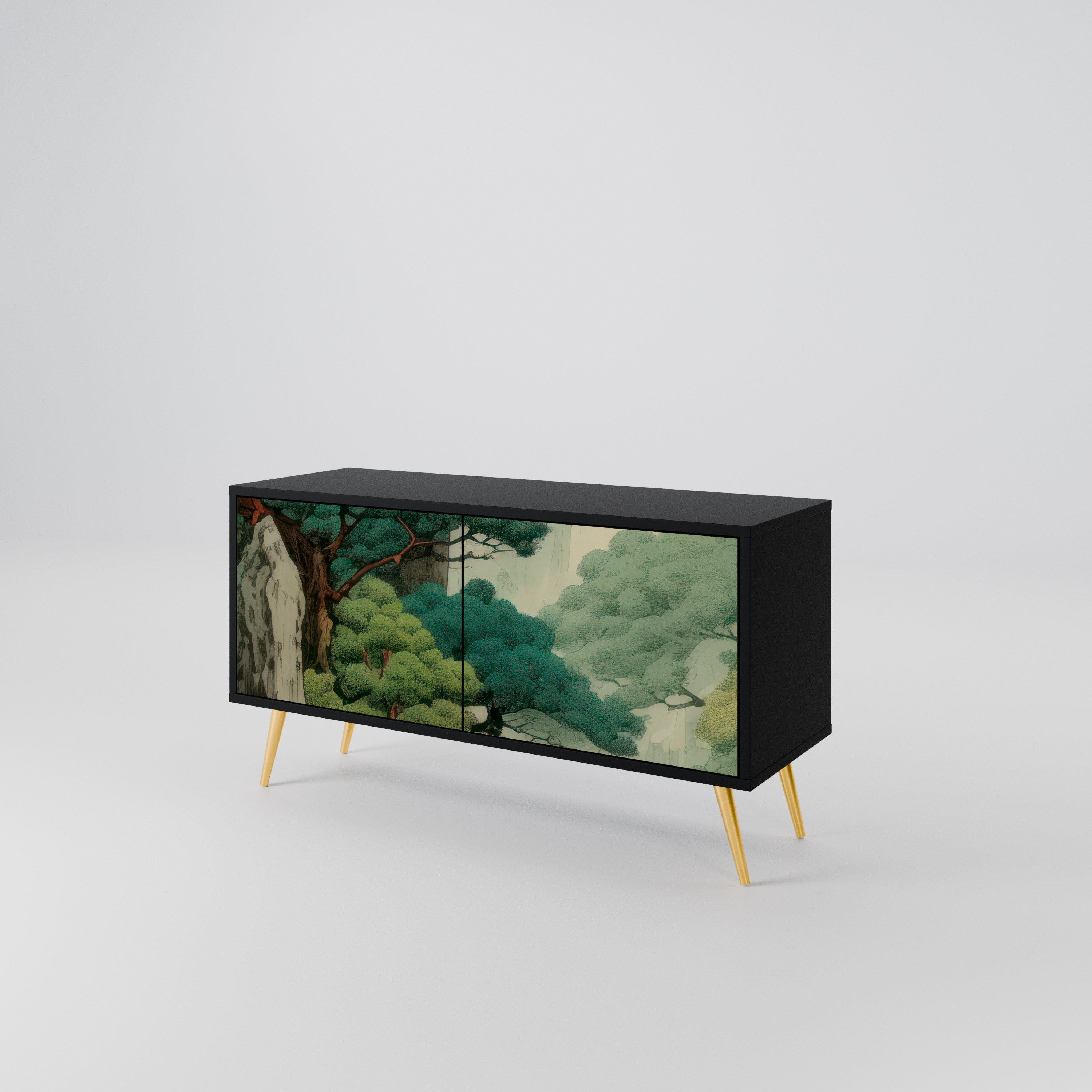 VERDURE ABYSS Kompaktowa szafka RTV 2-drzwiowa