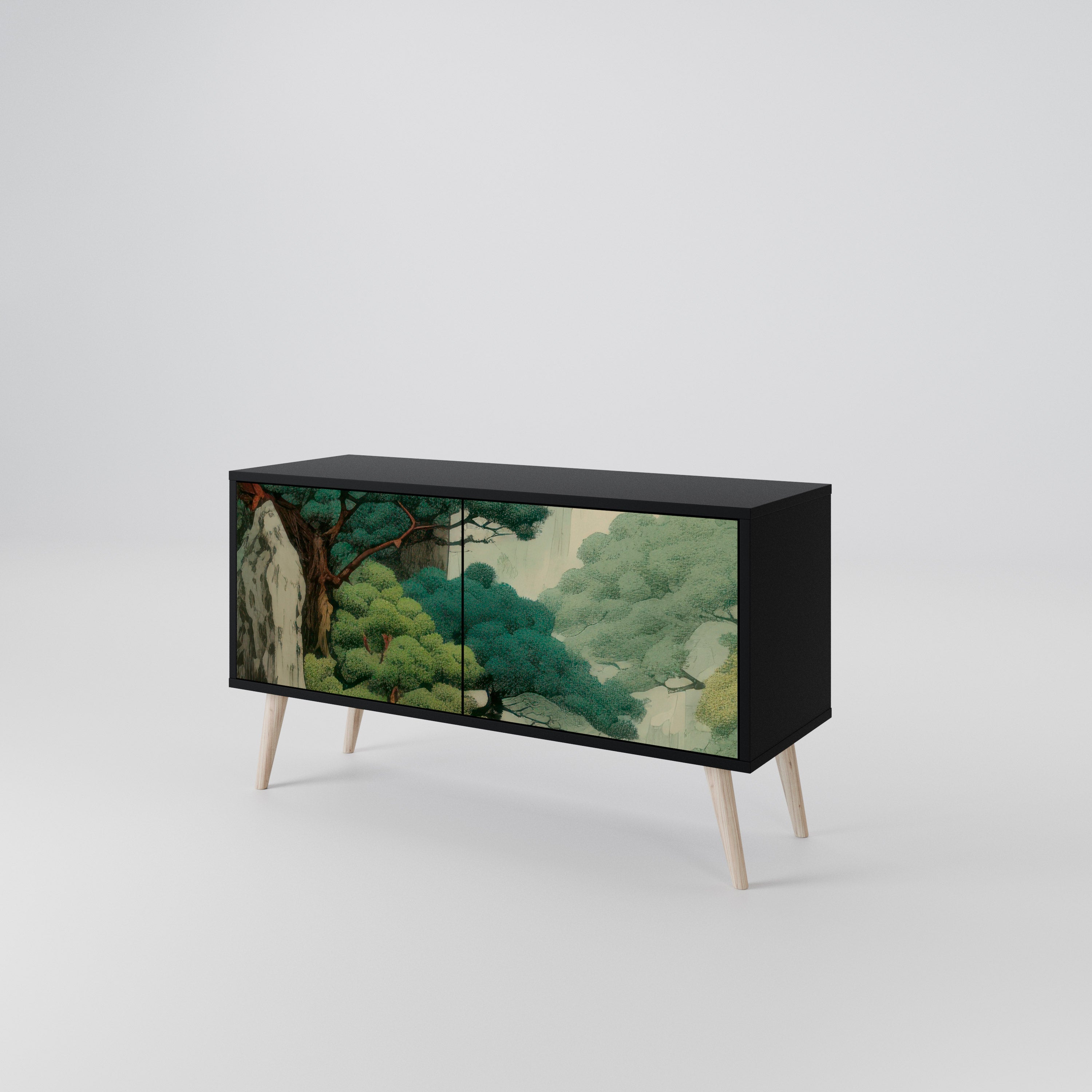VERDURE ABYSS Kompaktowa szafka RTV 2-drzwiowa