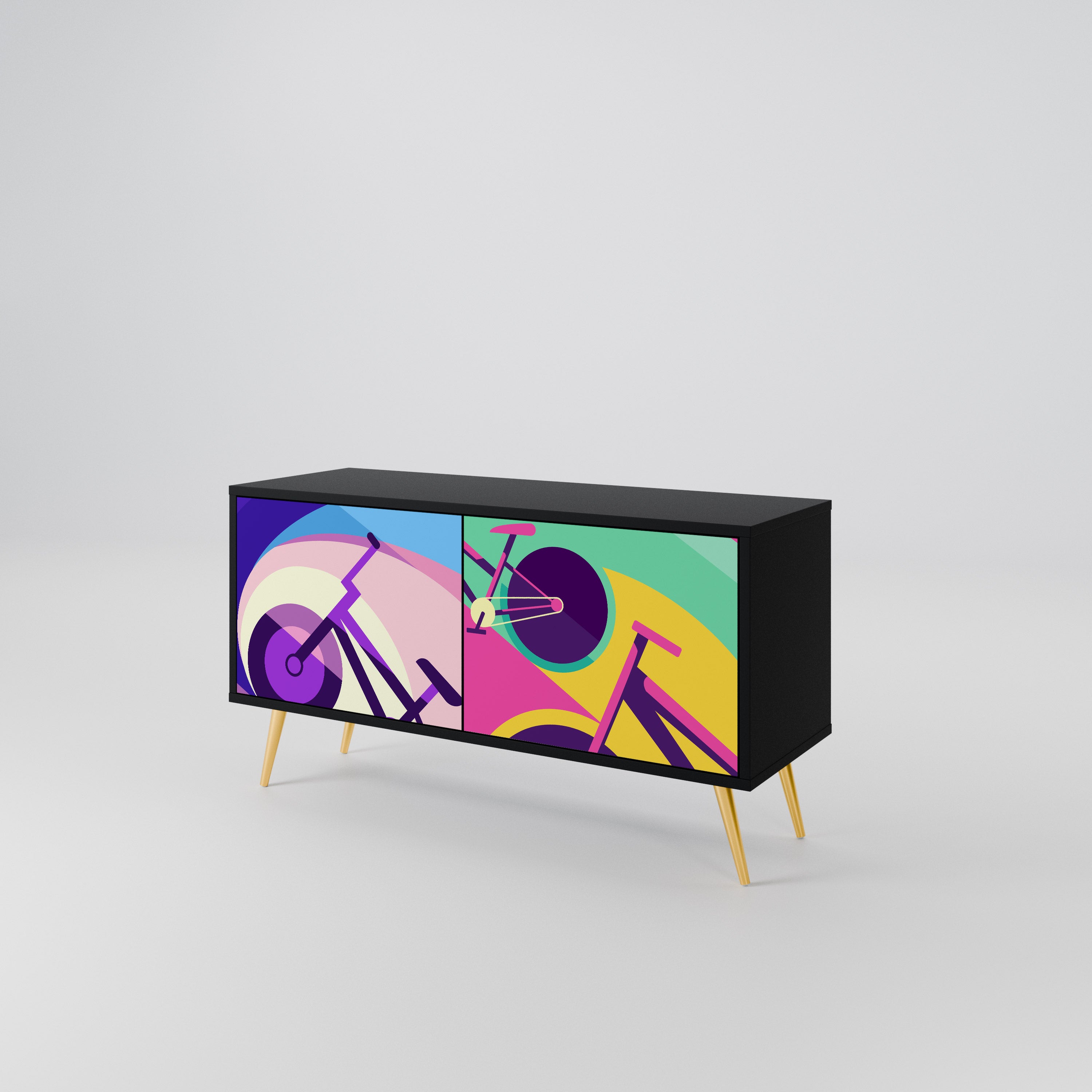 BIKE DREAMS Kompaktowa szafka RTV 2-drzwiowa