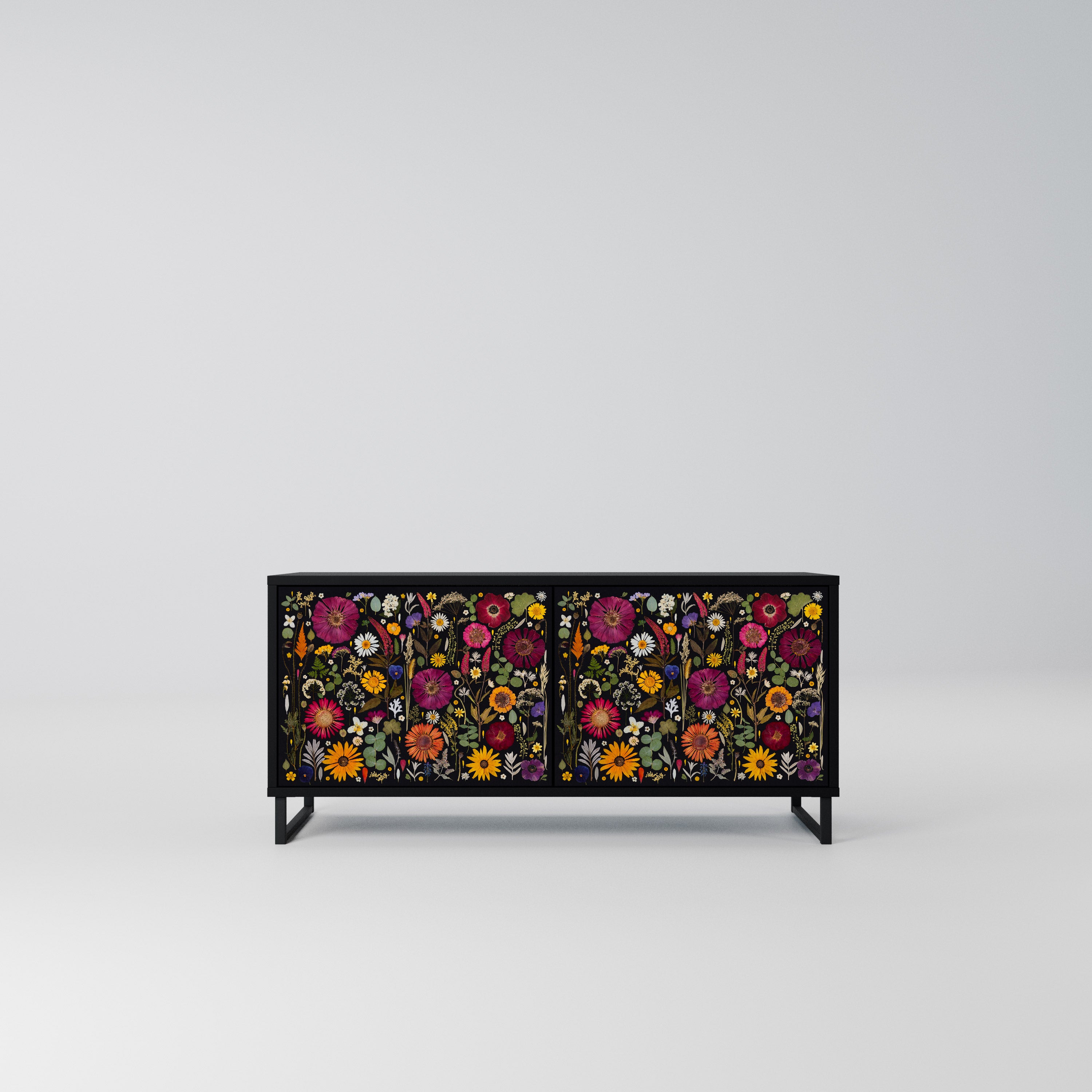 MIDNIGHT GARDEN Kompaktowa szafka RTV 2-drzwiowa