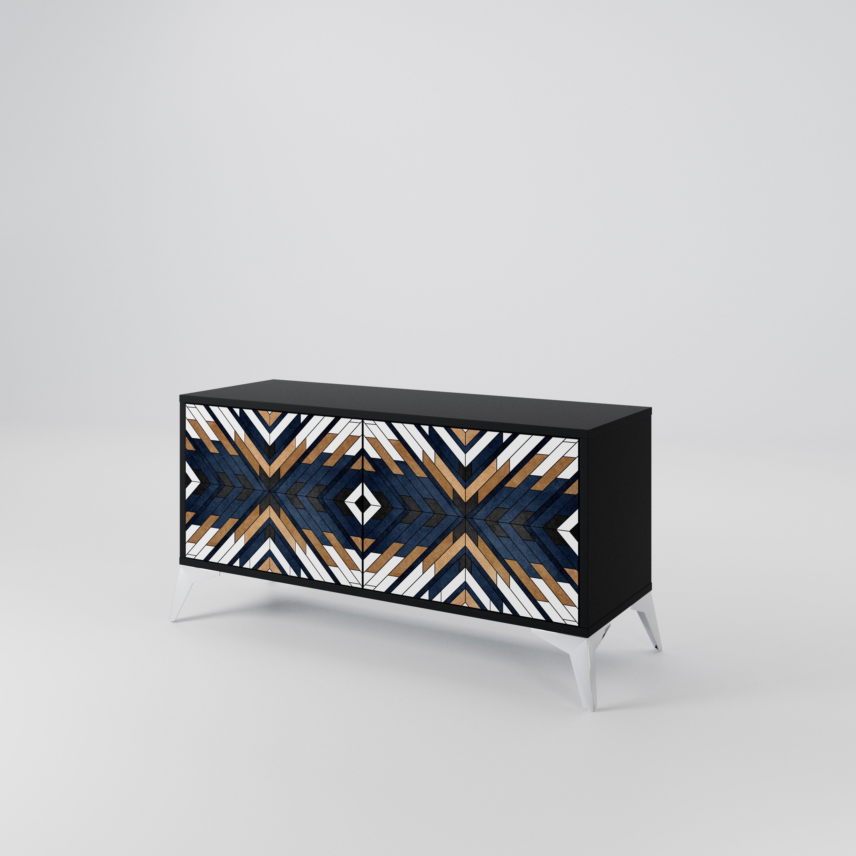 ARTFUL GEOMETRY Kompaktowa szafka RTV 2-drzwiowa