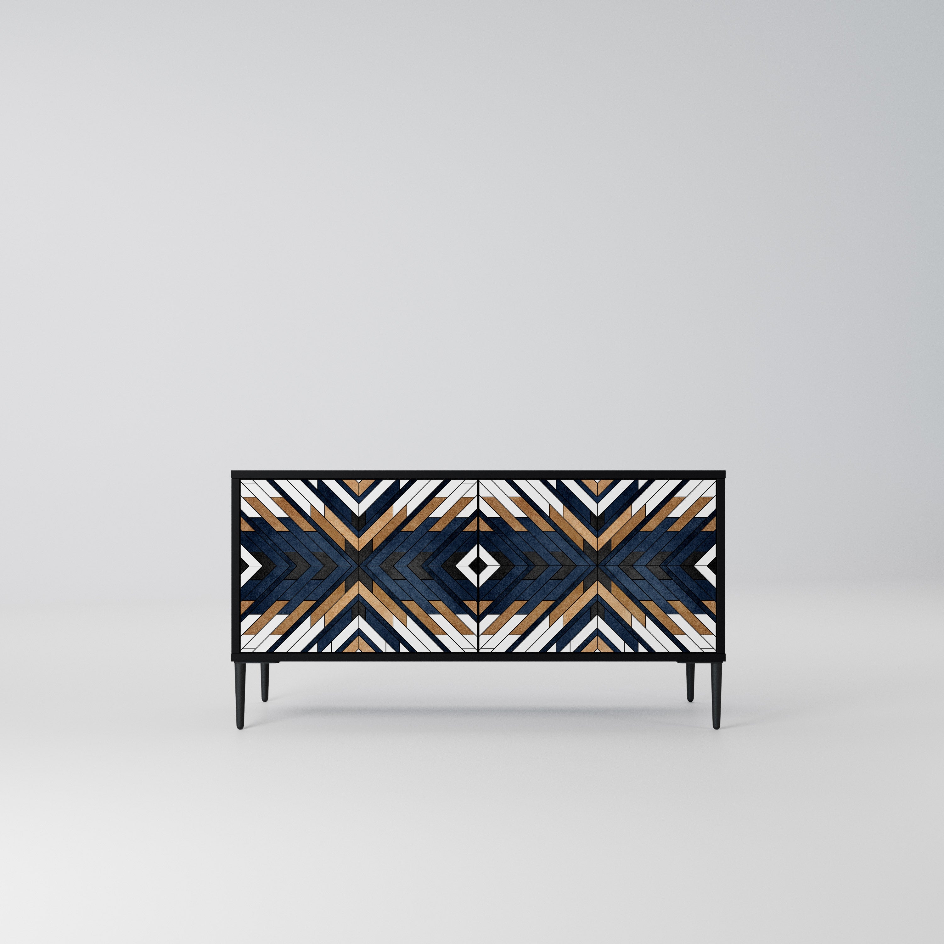 ARTFUL GEOMETRY Kompaktowa szafka RTV 2-drzwiowa