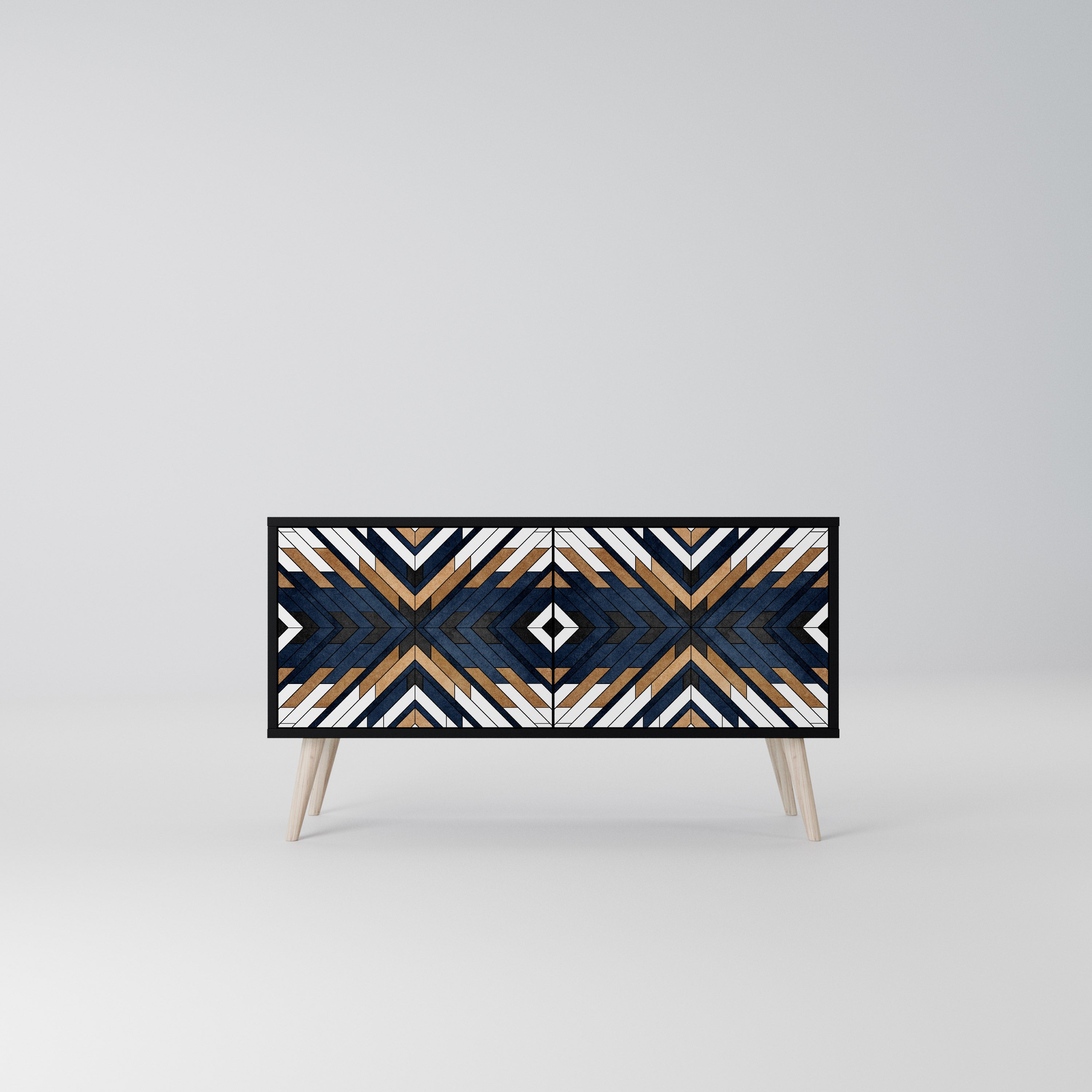 ARTFUL GEOMETRY Kompaktowa szafka RTV 2-drzwiowa
