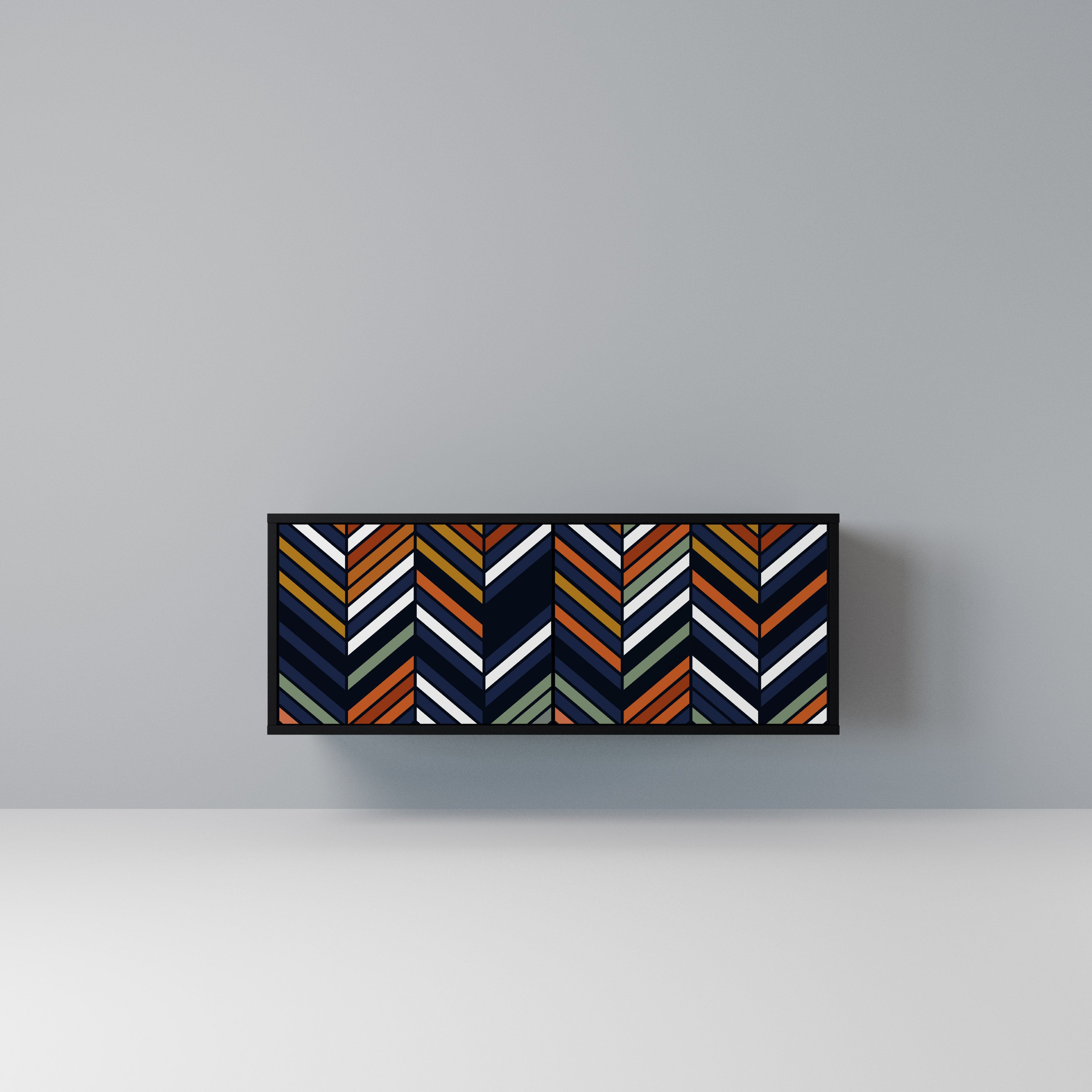 VIBRANT PATCHWORK Kompaktowa szafka RTV 2-drzwiowa