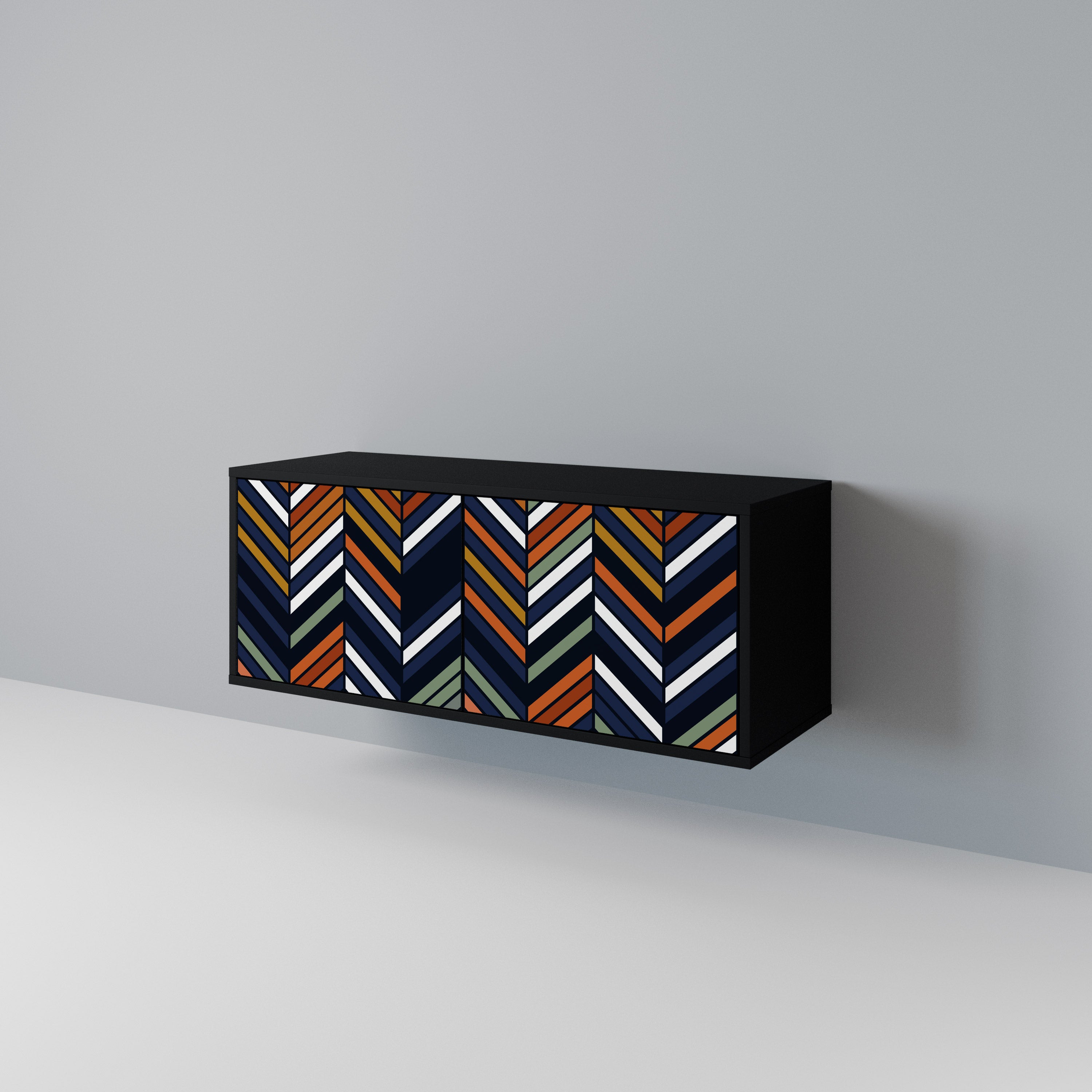 VIBRANT PATCHWORK Kompaktowa szafka RTV 2-drzwiowa