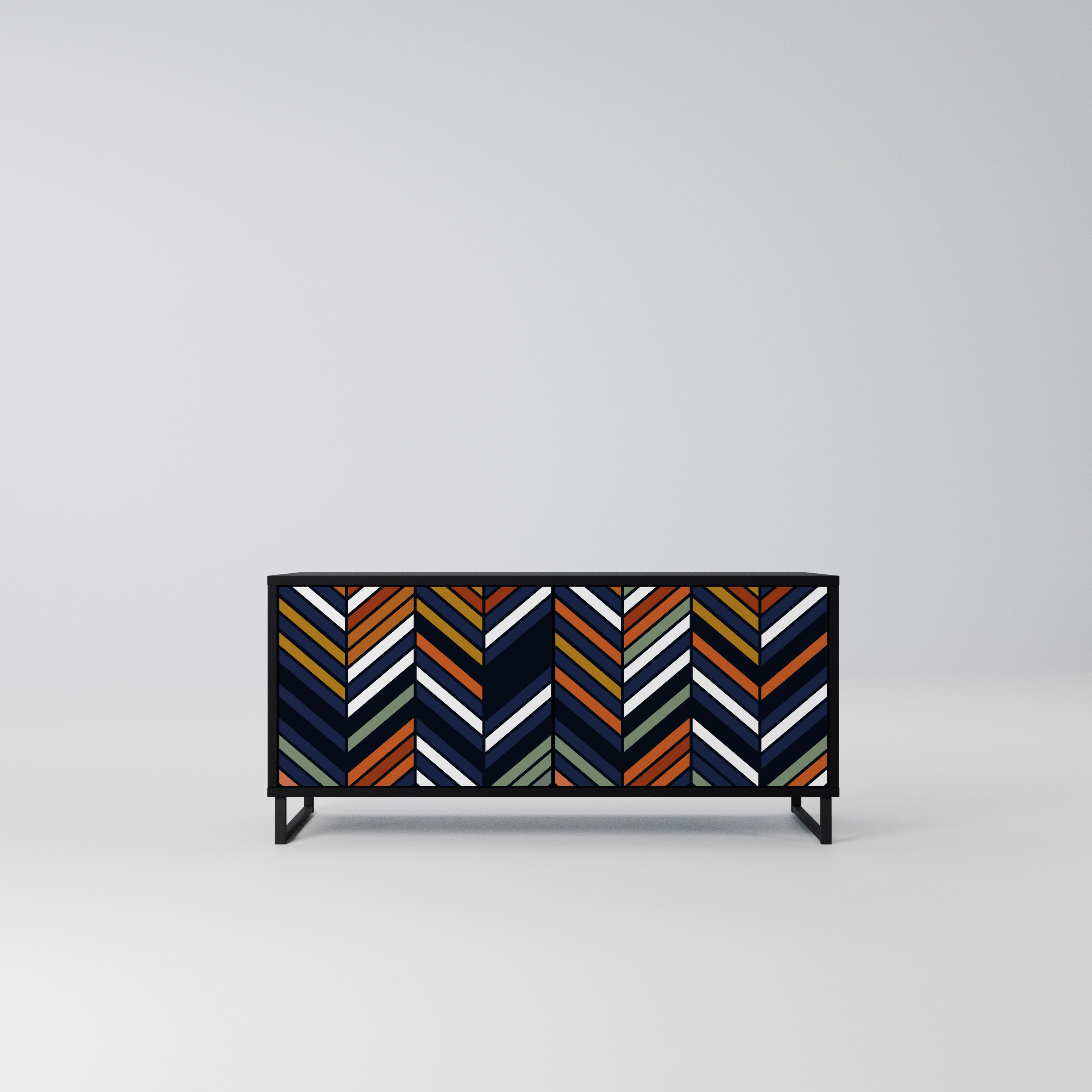 VIBRANT PATCHWORK Kompaktowa szafka RTV 2-drzwiowa