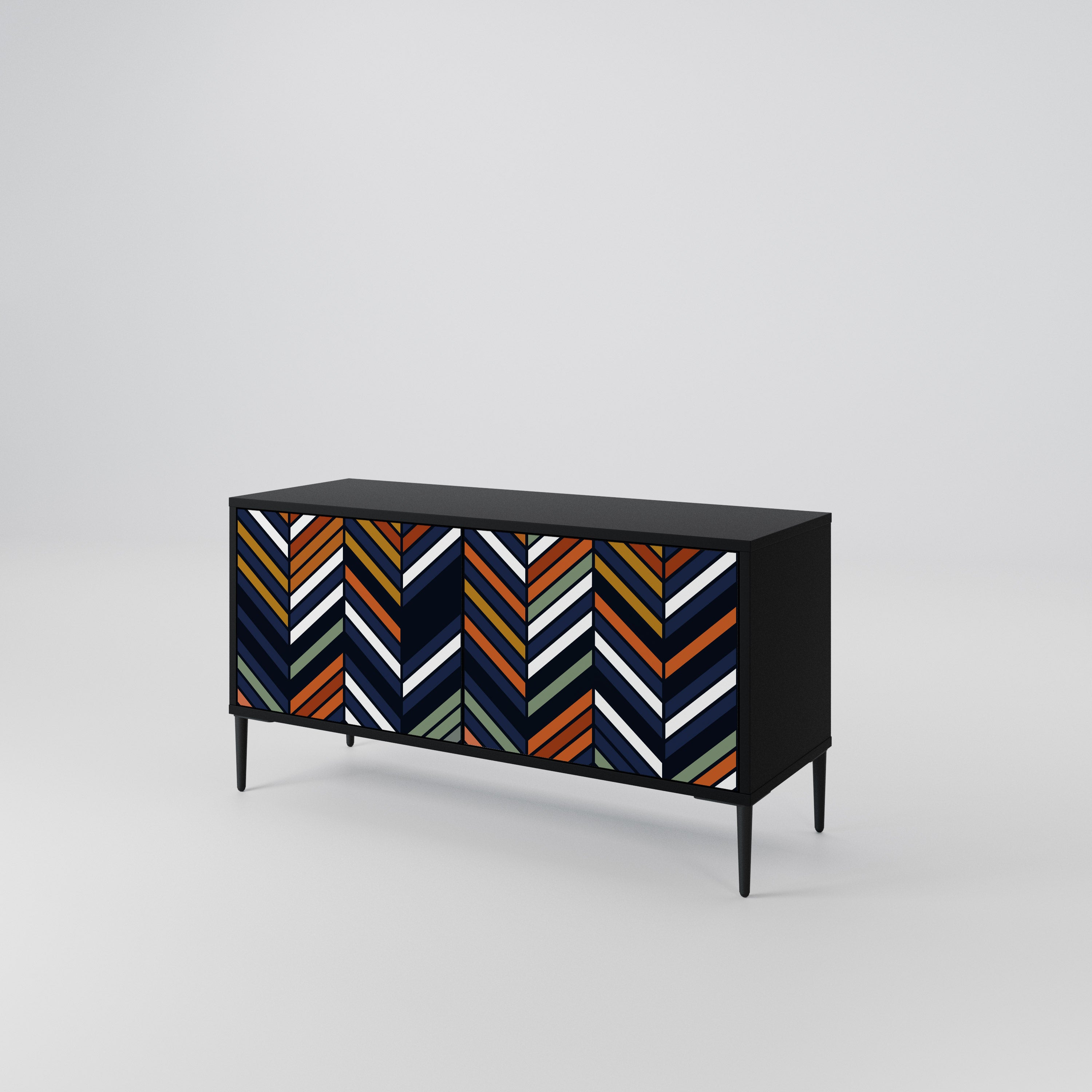 VIBRANT PATCHWORK Kompaktowa szafka RTV 2-drzwiowa