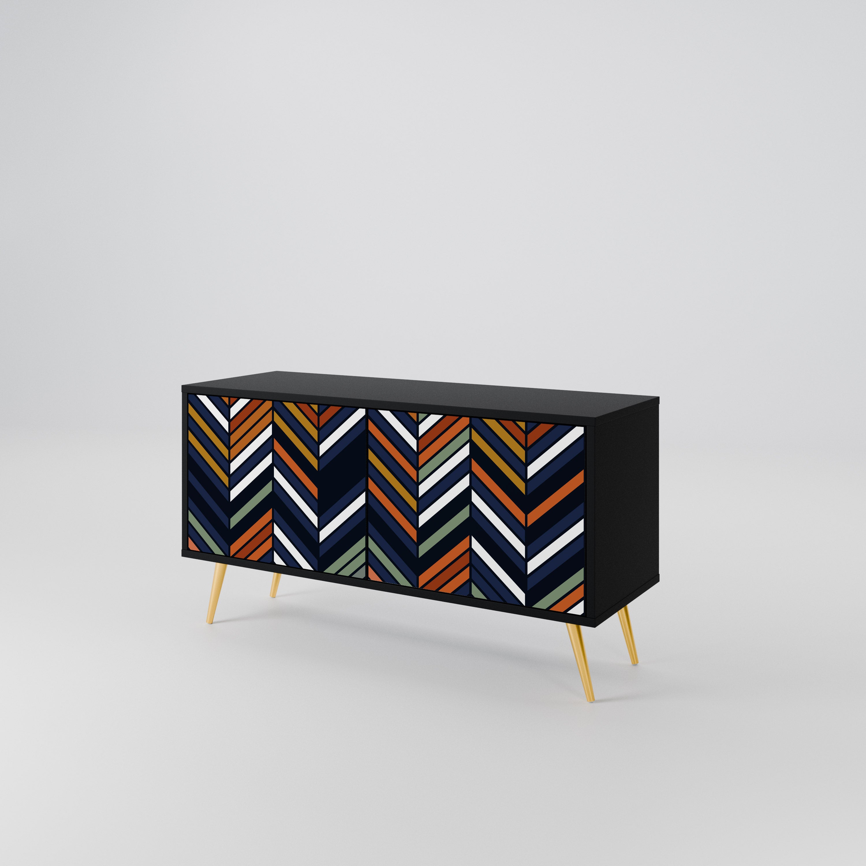 VIBRANT PATCHWORK Kompaktowa szafka RTV 2-drzwiowa