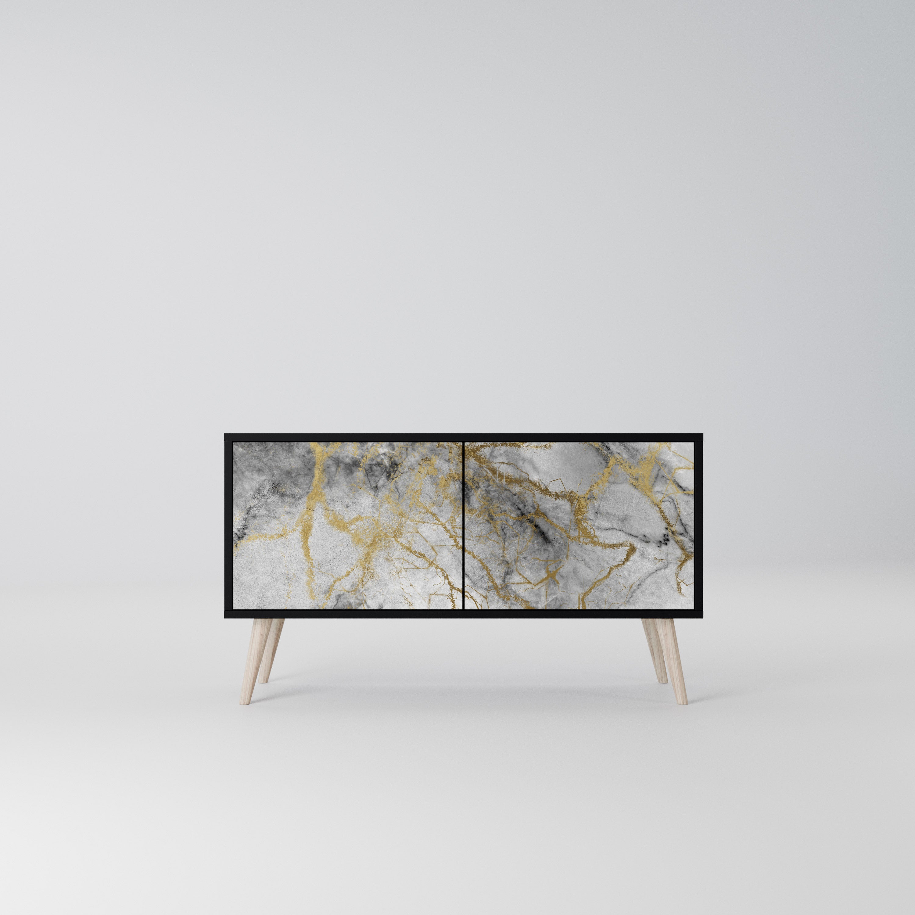 TIMELESS GLIDE Kompaktowa szafka RTV 2-drzwiowa