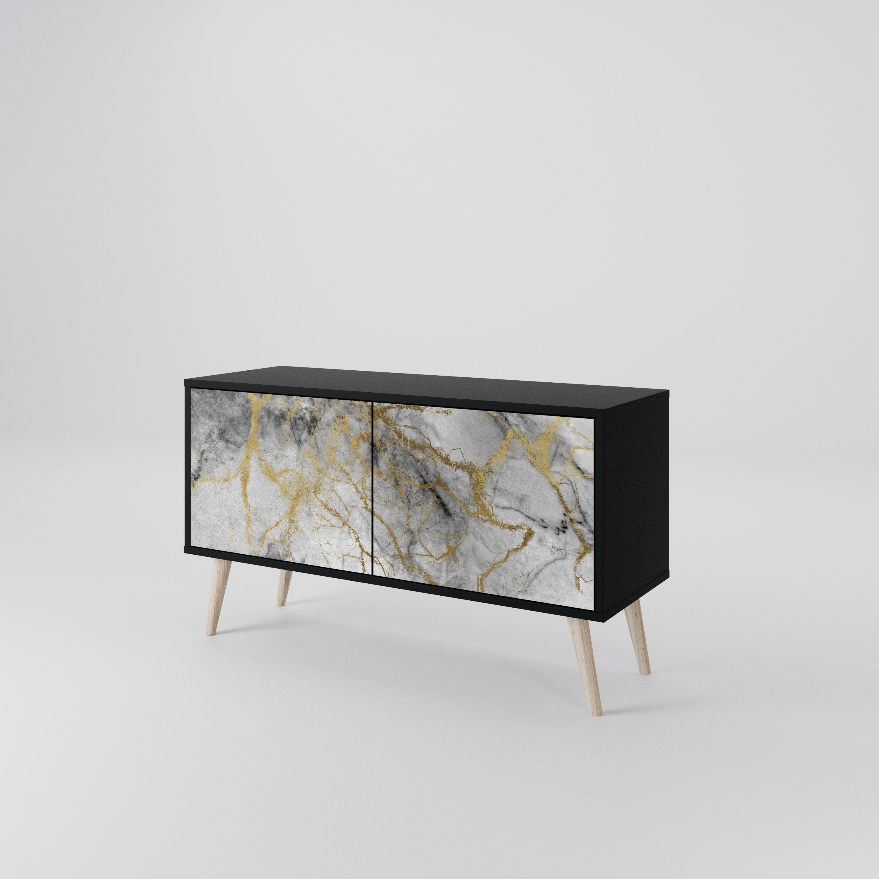 TIMELESS GLIDE Kompaktowa szafka RTV 2-drzwiowa