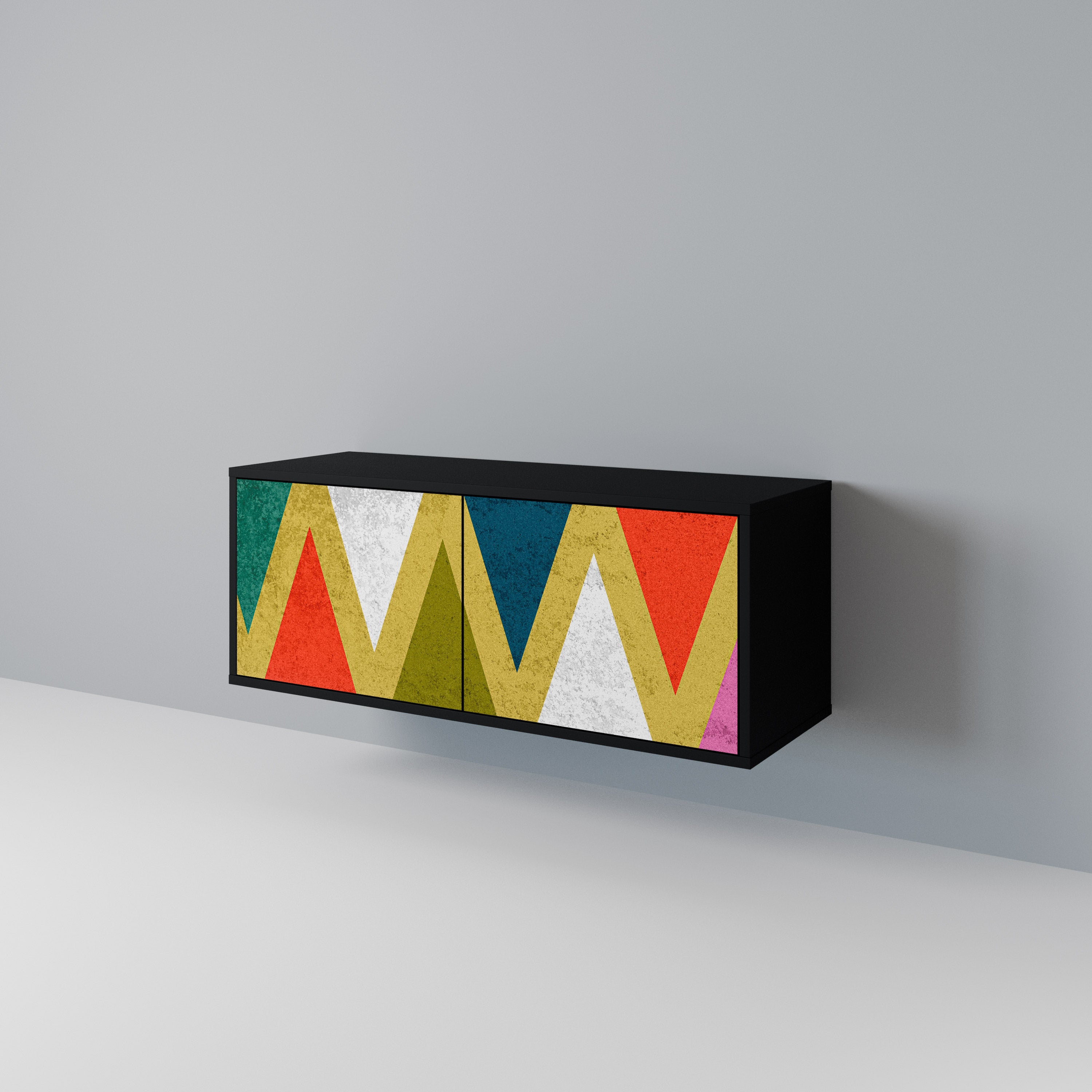 COLORFUL TRIANGLES Kompaktowa szafka RTV 2-drzwiowa