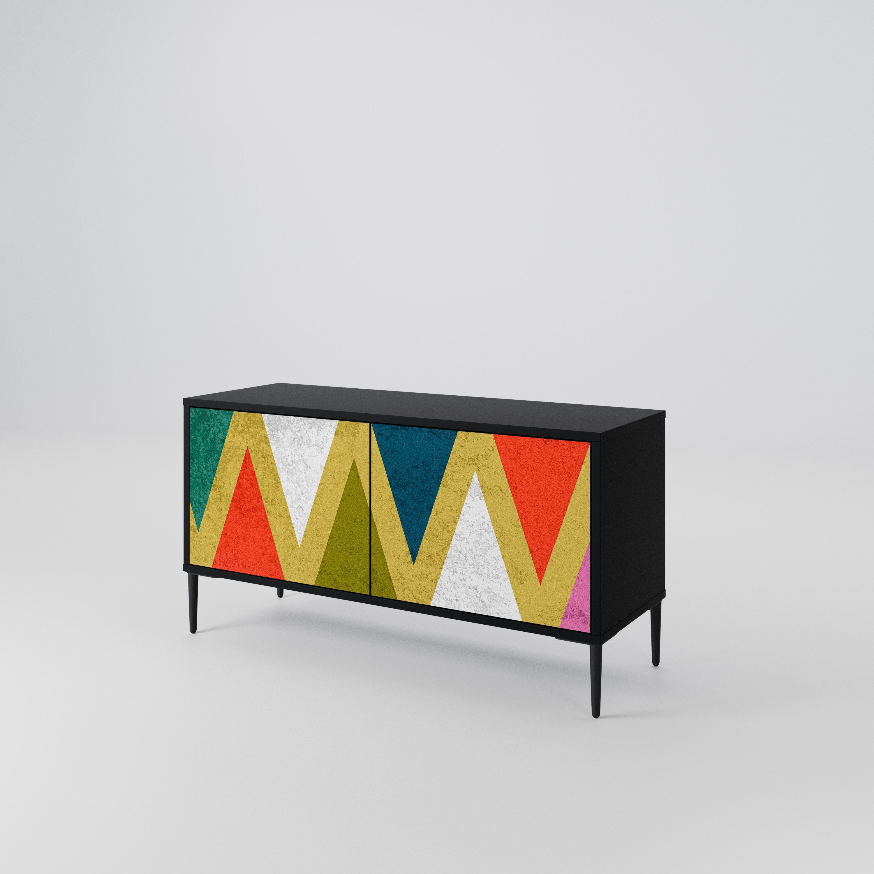 COLORFUL TRIANGLES Kompaktowa szafka RTV 2-drzwiowa