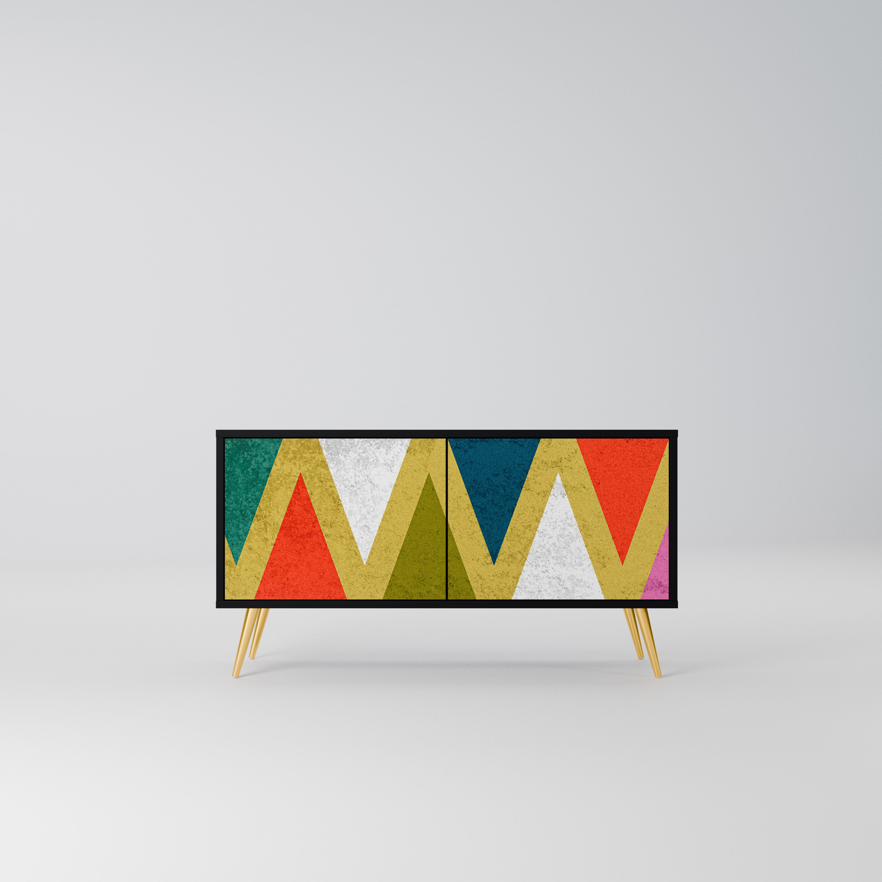 COLORFUL TRIANGLES Kompaktowa szafka RTV 2-drzwiowa