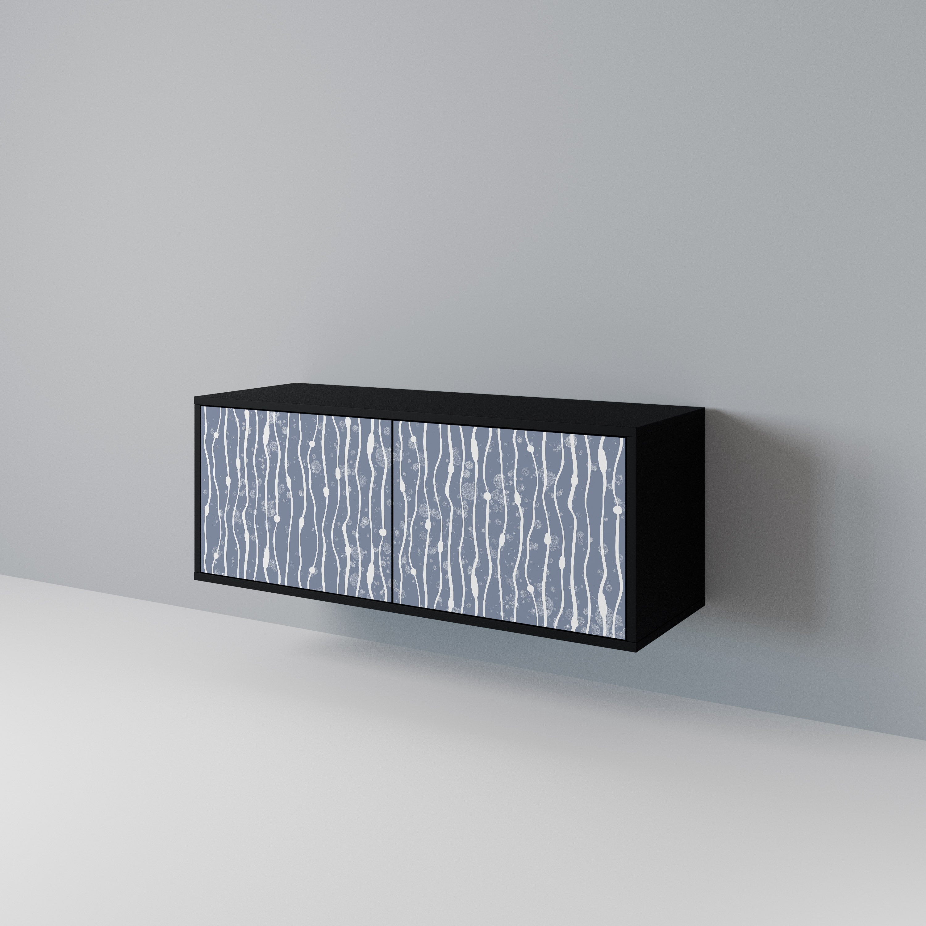 GRAPHITE RAIN Kompaktowa szafka RTV 2-drzwiowa