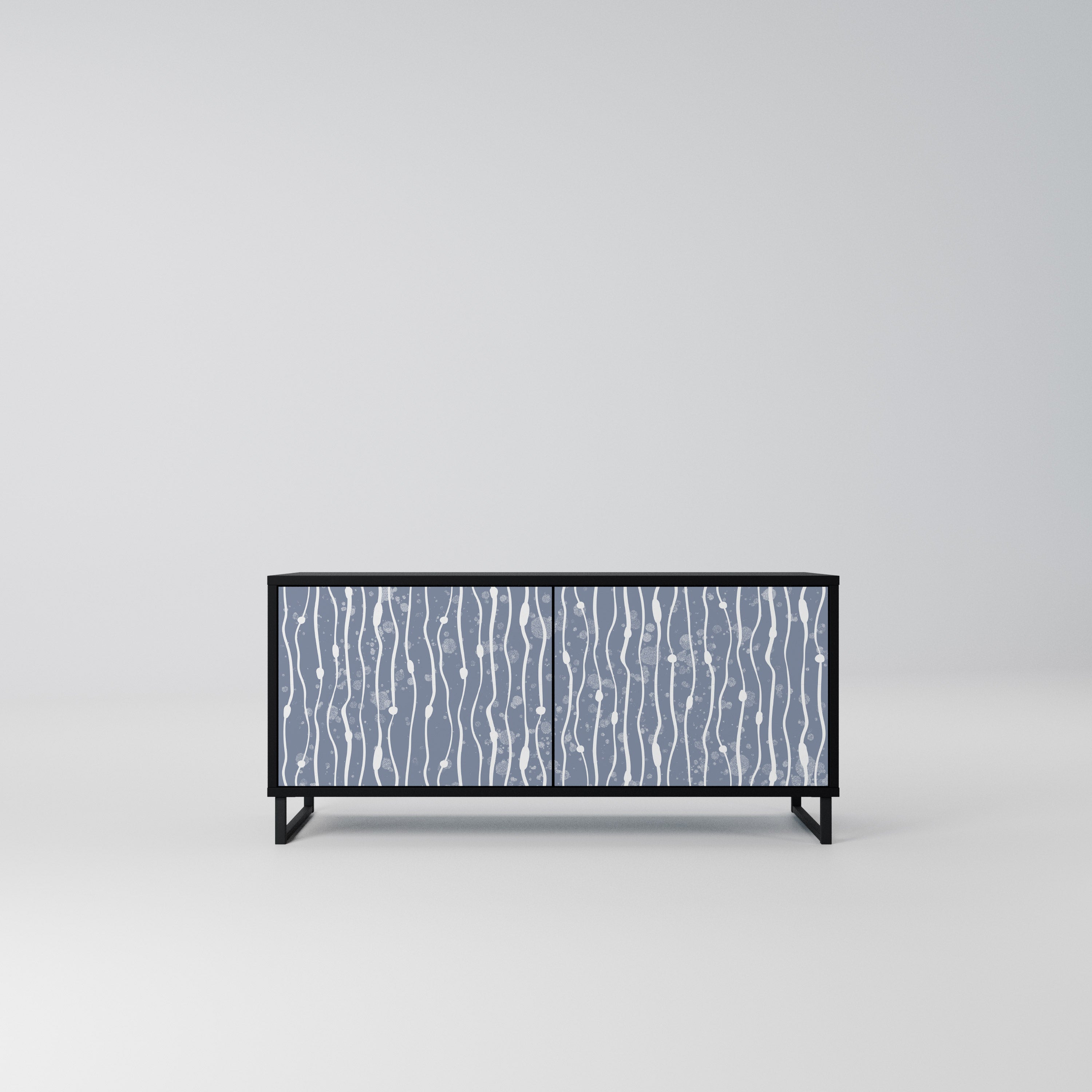 GRAPHITE RAIN Kompaktowa szafka RTV 2-drzwiowa