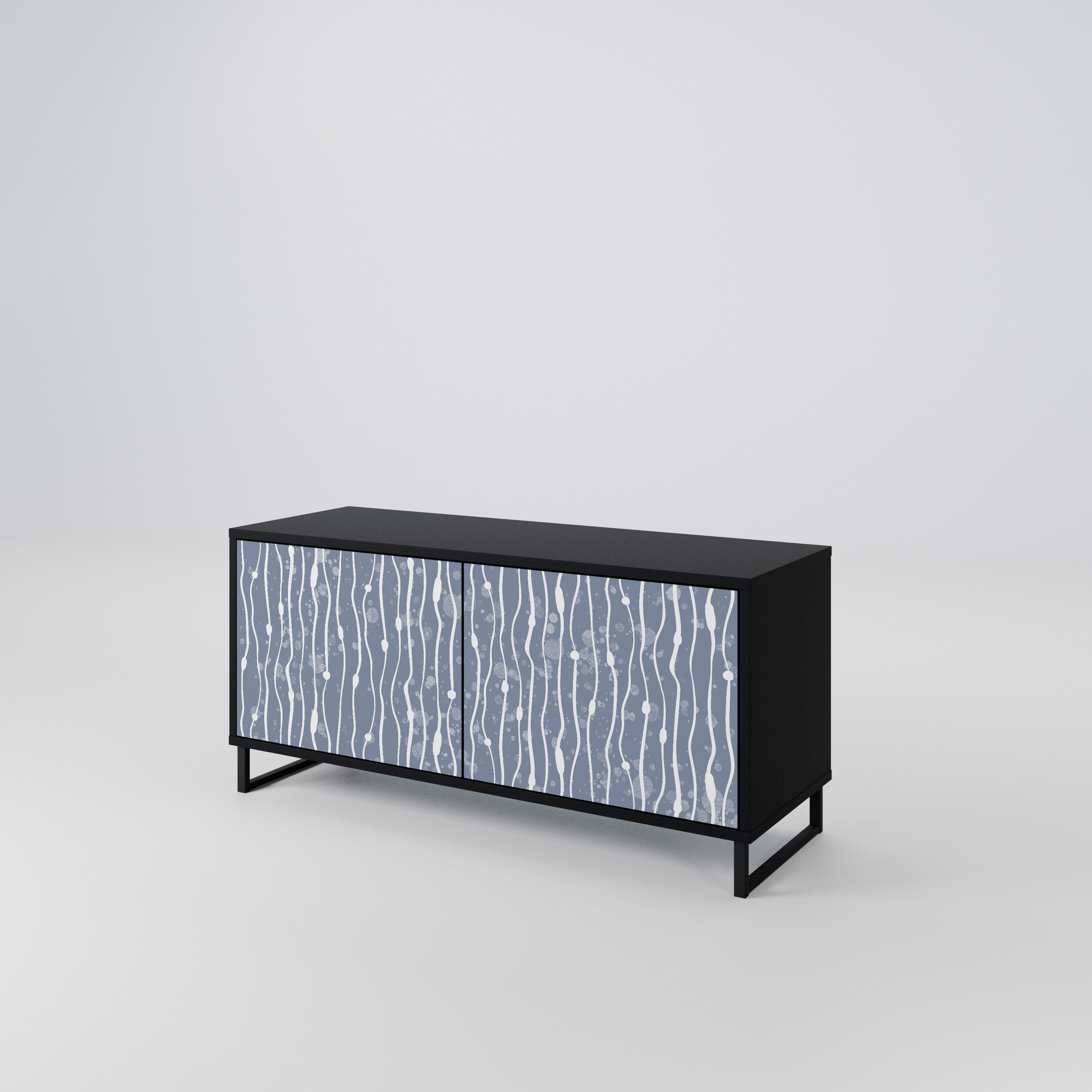 GRAPHITE RAIN Kompaktowa szafka RTV 2-drzwiowa