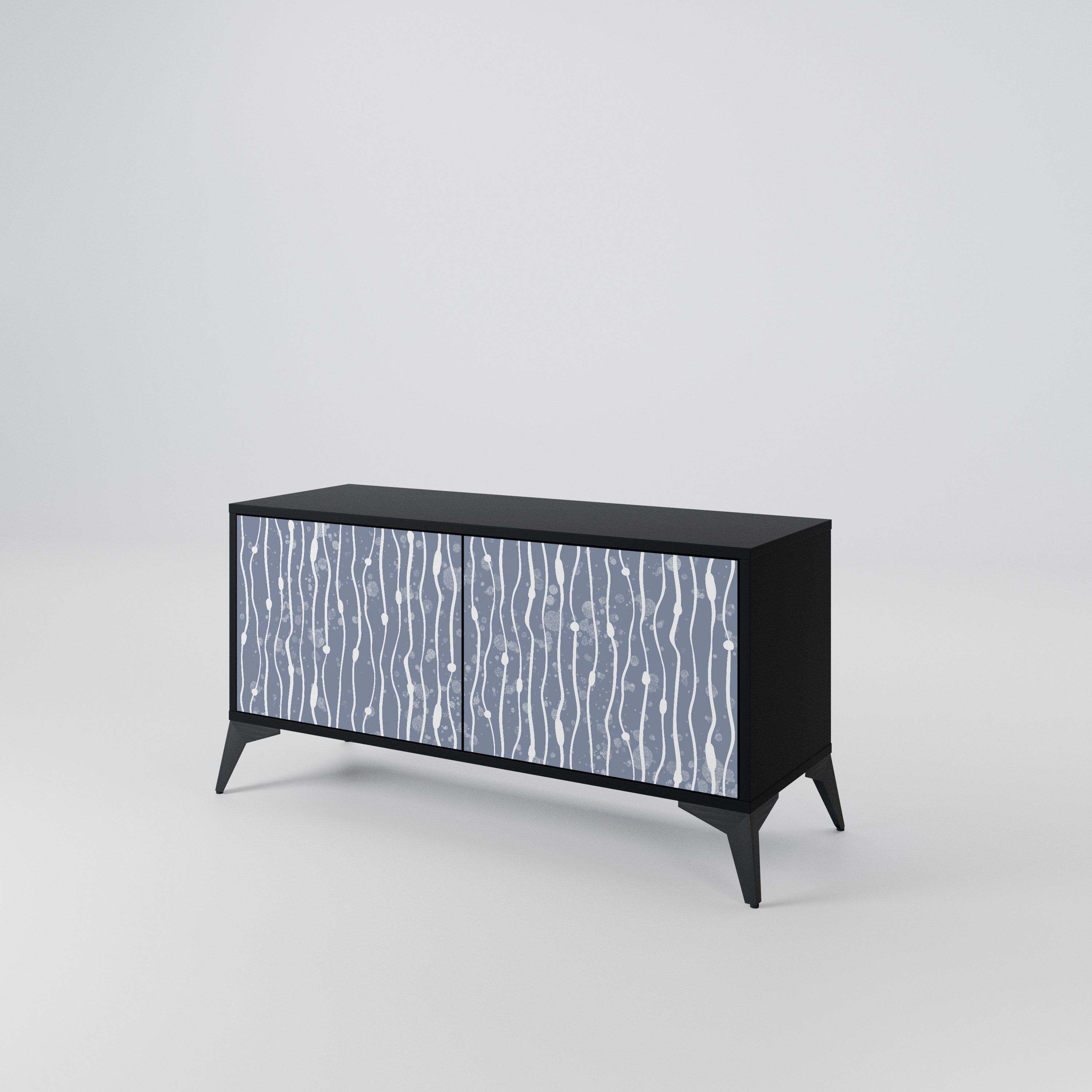GRAPHITE RAIN Kompaktowa szafka RTV 2-drzwiowa
