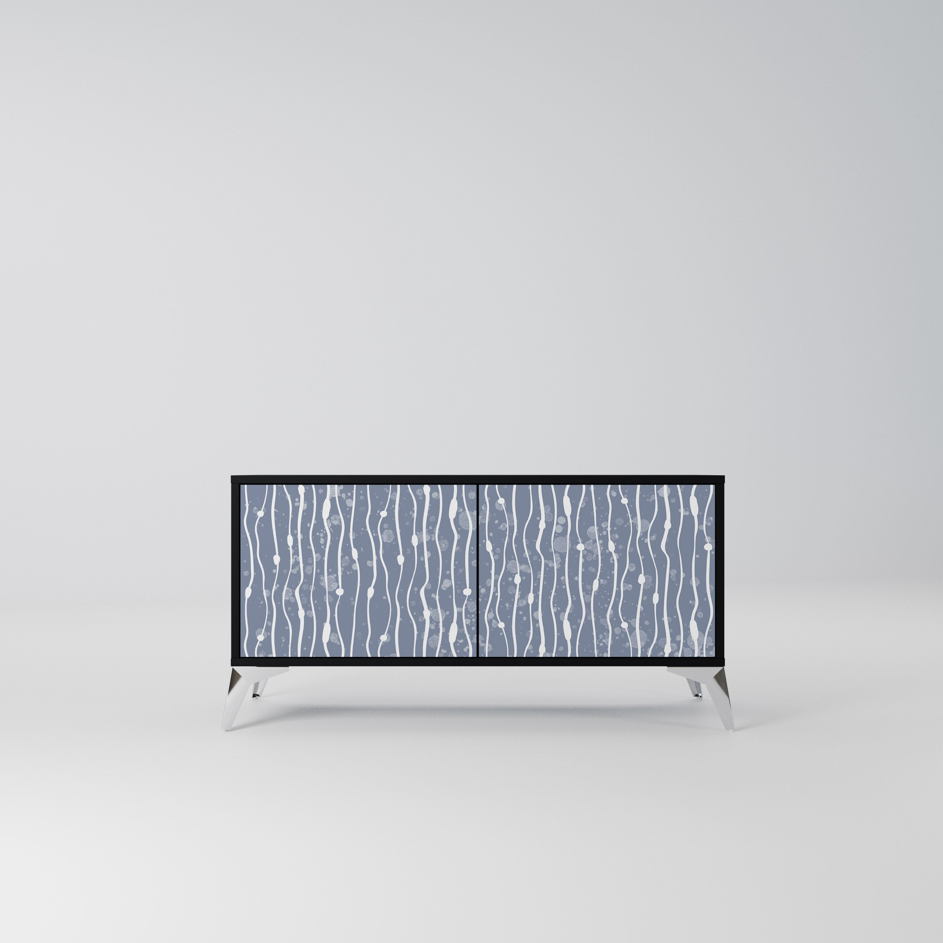 GRAPHITE RAIN Kompaktowa szafka RTV 2-drzwiowa
