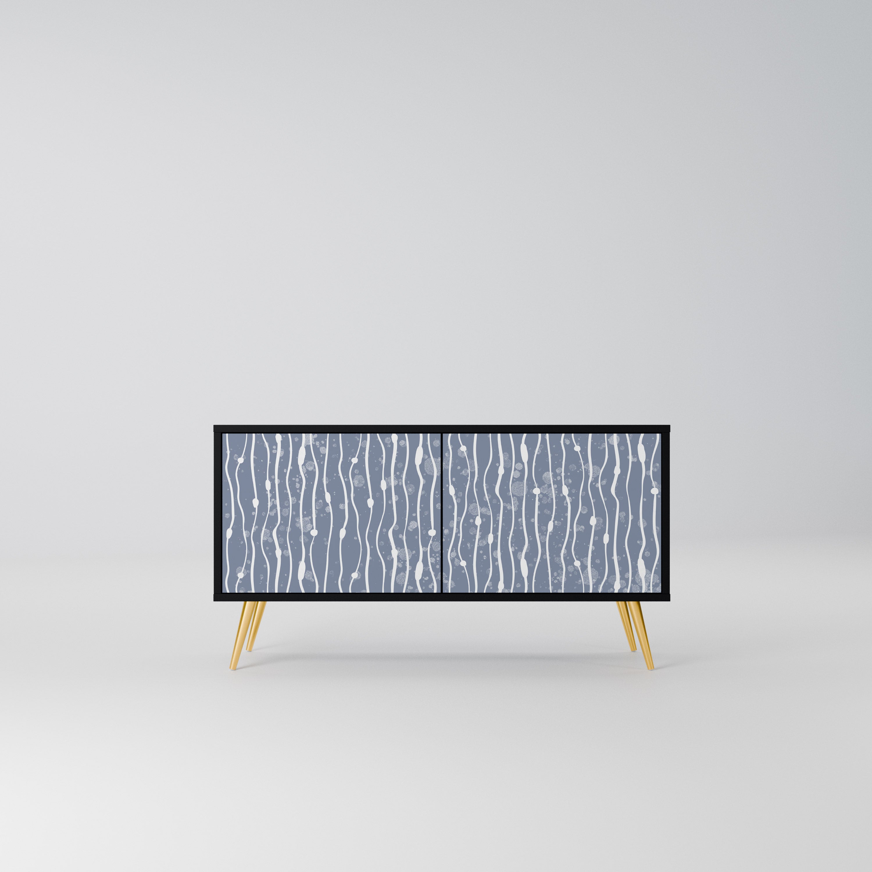 GRAPHITE RAIN Kompaktowa szafka RTV 2-drzwiowa