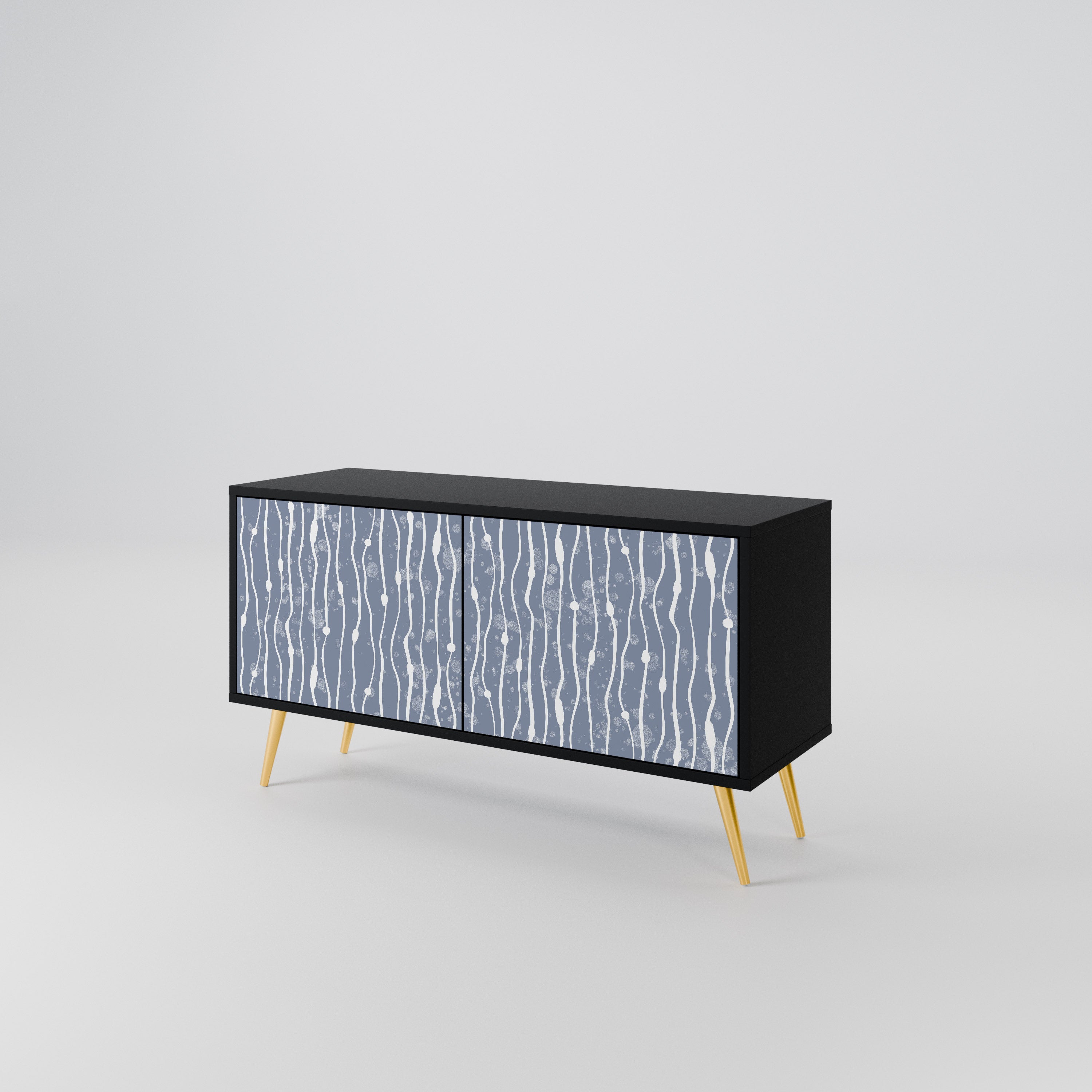 GRAPHITE RAIN Kompaktowa szafka RTV 2-drzwiowa