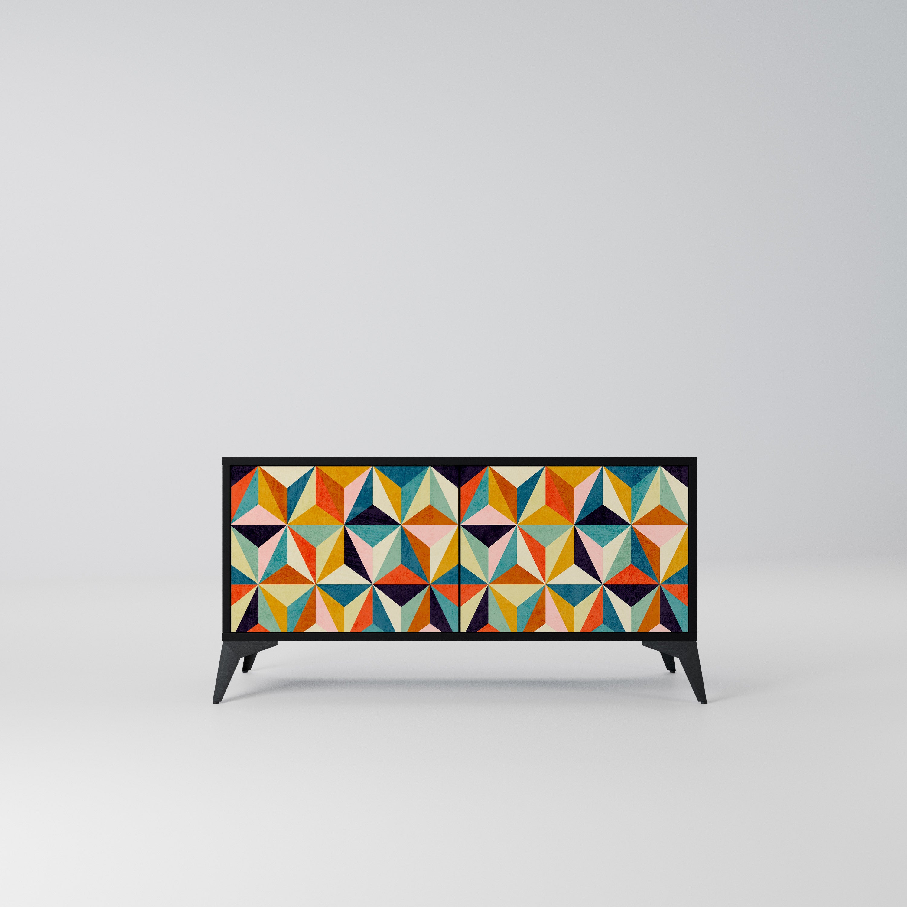 TESSELATE TREASURES Kompaktowa szafka RTV 2-drzwiowa