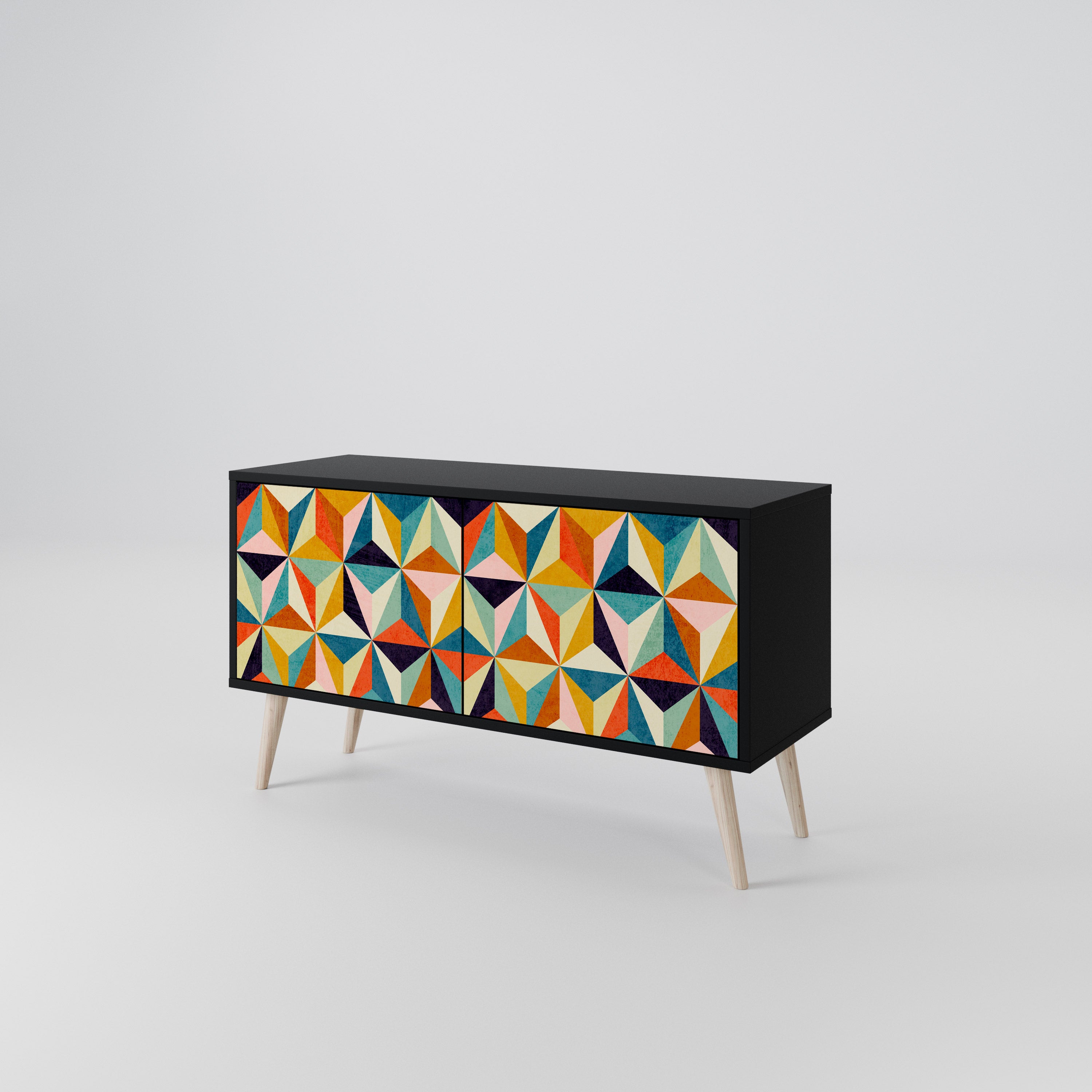 TESSELATE TREASURES Kompaktowa szafka RTV 2-drzwiowa