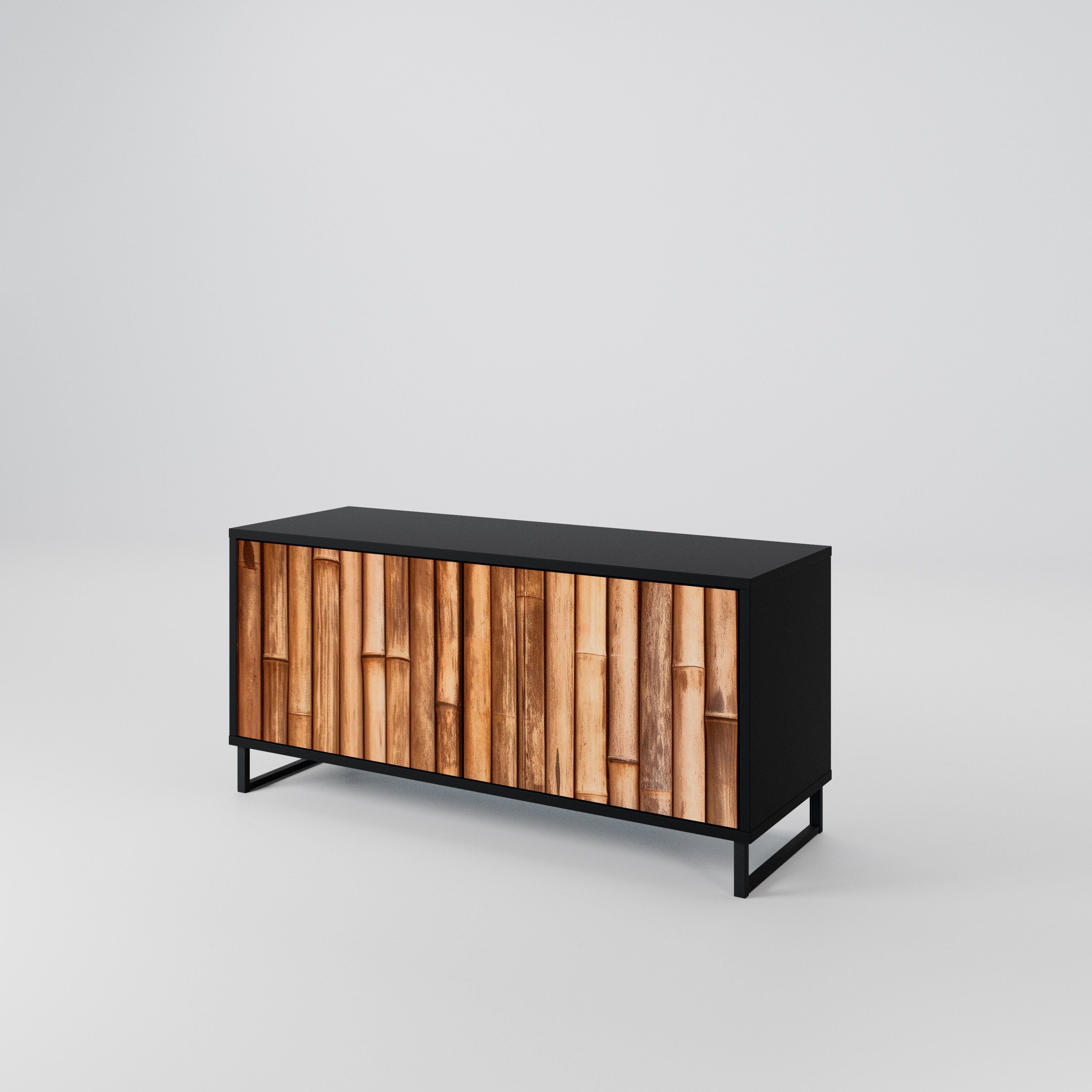 NATURAL WOOD Kompaktowa szafka RTV 2-drzwiowa