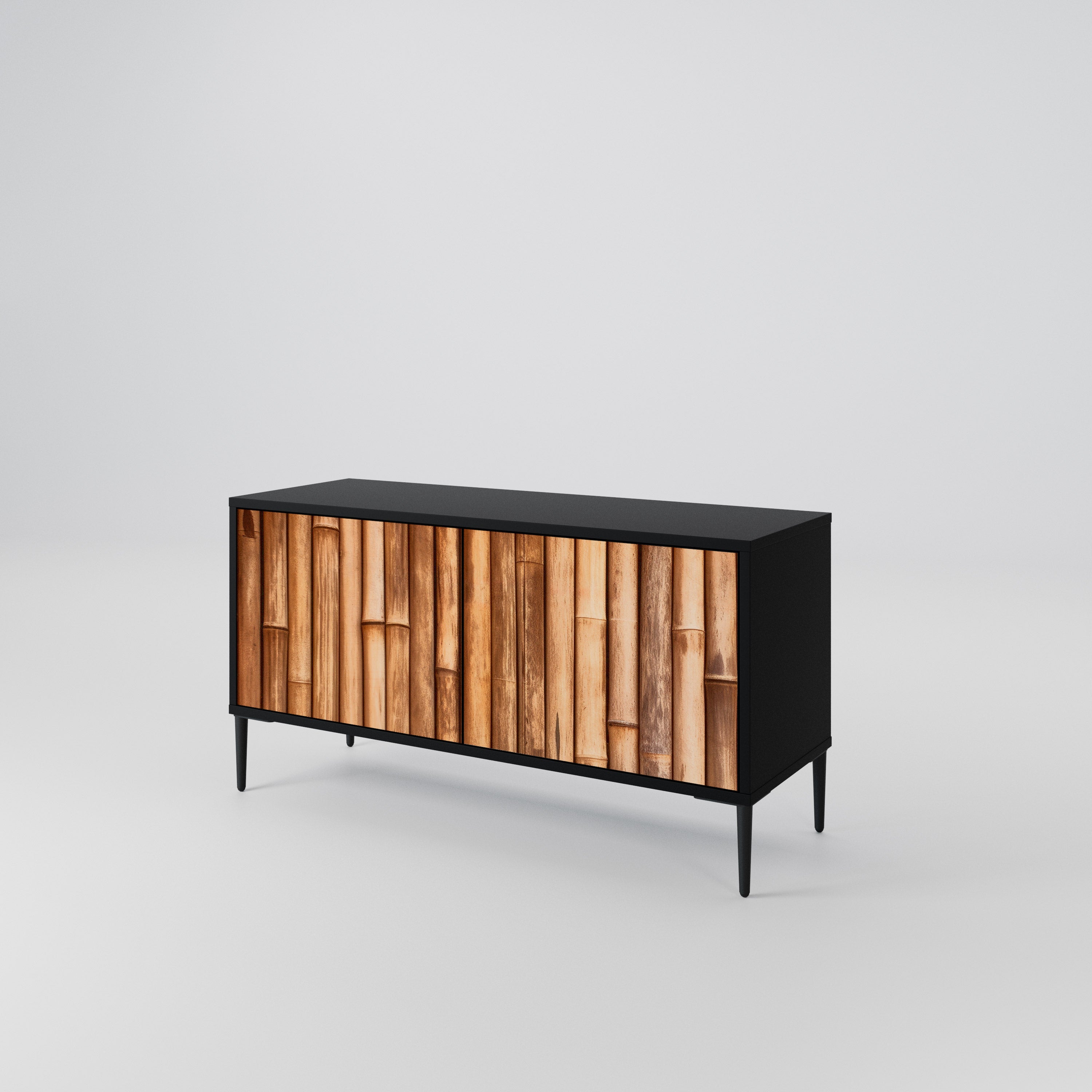 NATURAL WOOD Kompaktowa szafka RTV 2-drzwiowa