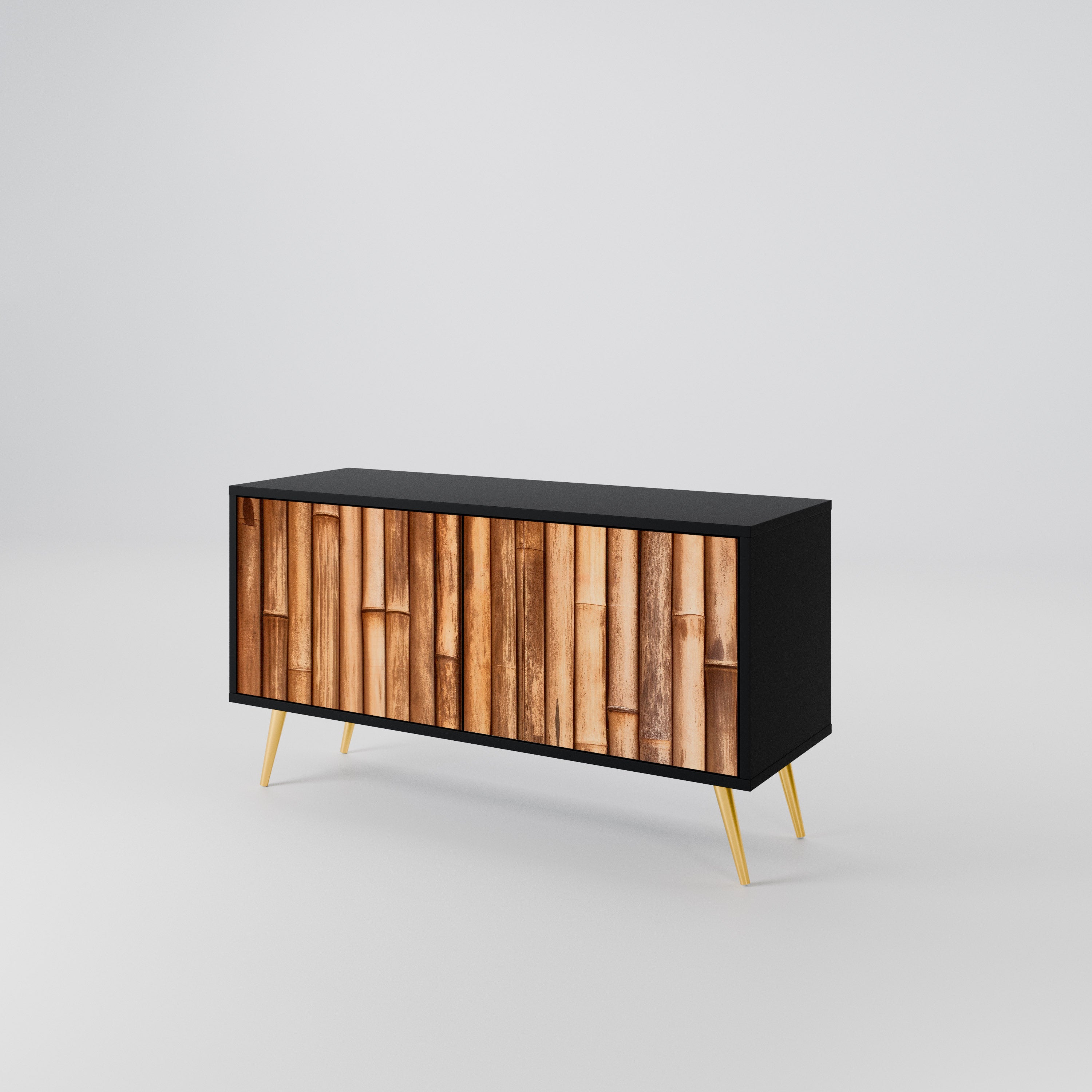 NATURAL WOOD Kompaktowa szafka RTV 2-drzwiowa